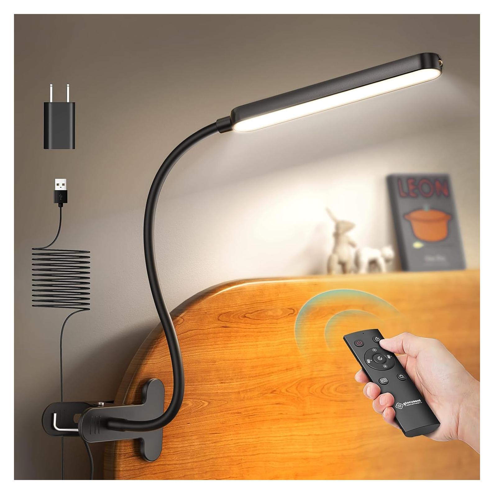 Lámpara de Lectura Clip On Glocusent A31 5W 38 LEDs Control Remoto