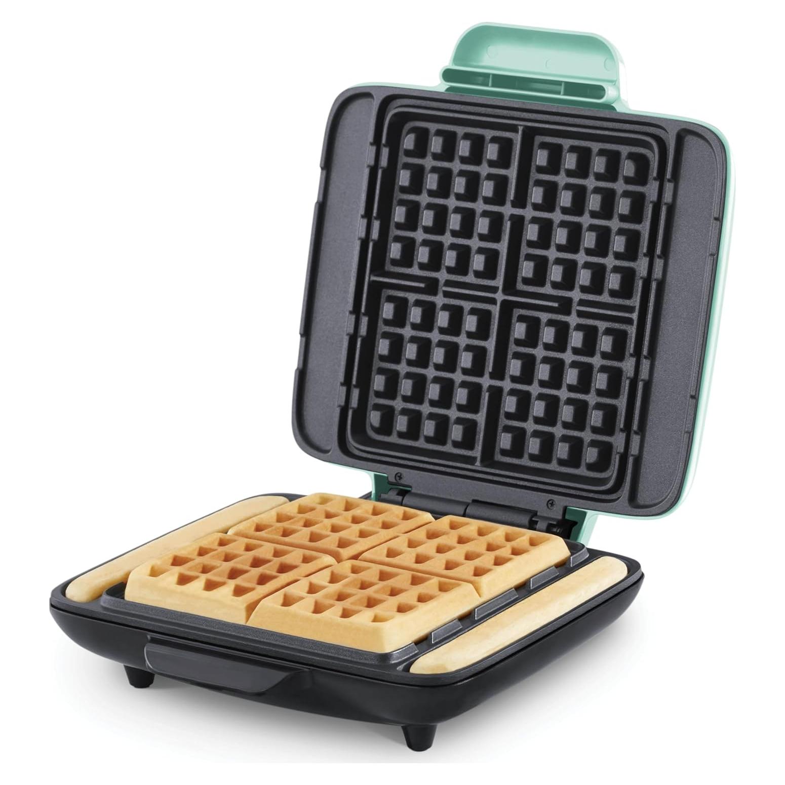 Máquina de Waffles Dash Deluxe 1200W Antiadherente Aqua
