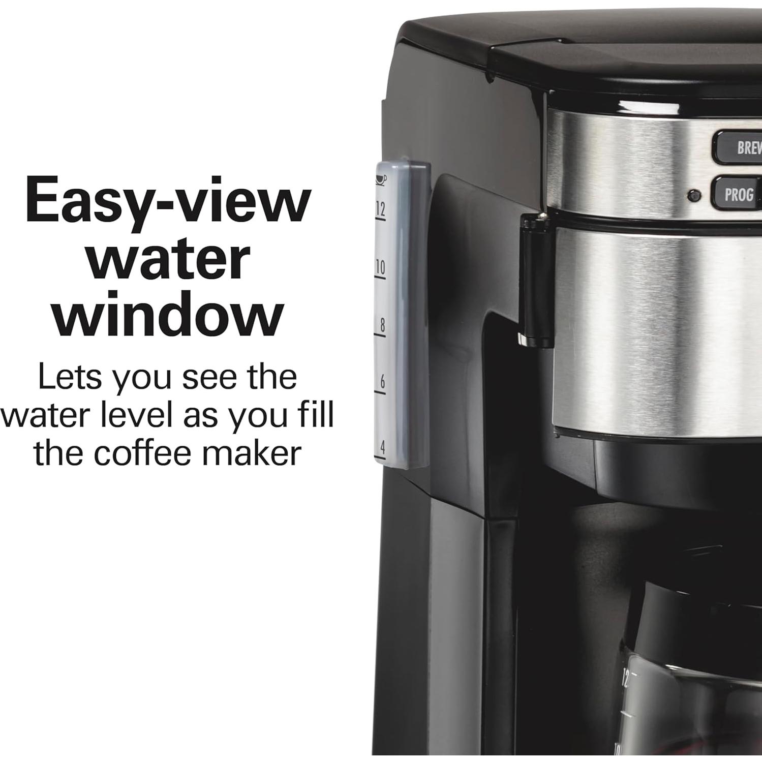 Cafetera de Goteo Programable Hamilton Beach 12 Tazas Negra