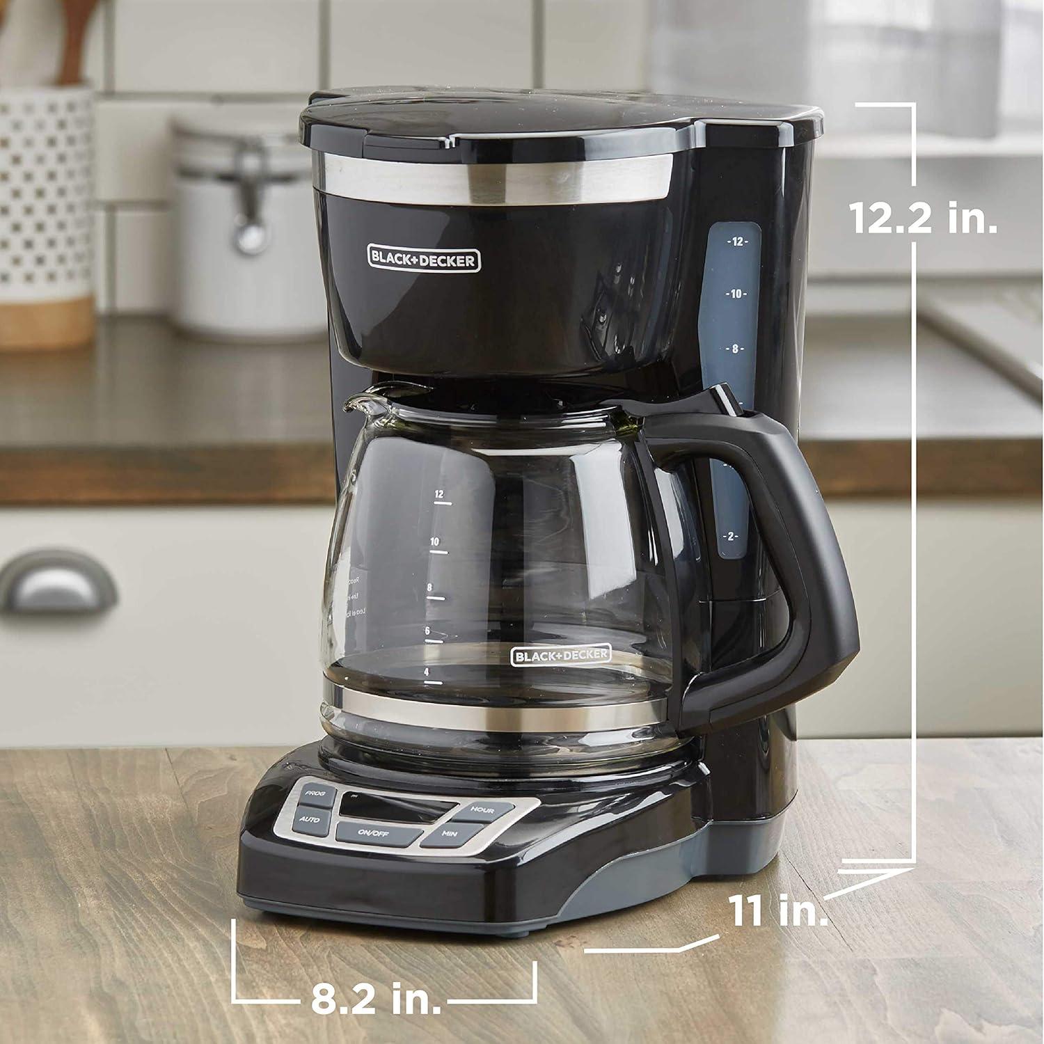 Cafetera Digital BLACK+DECKER 12 Tazas Programable Negra