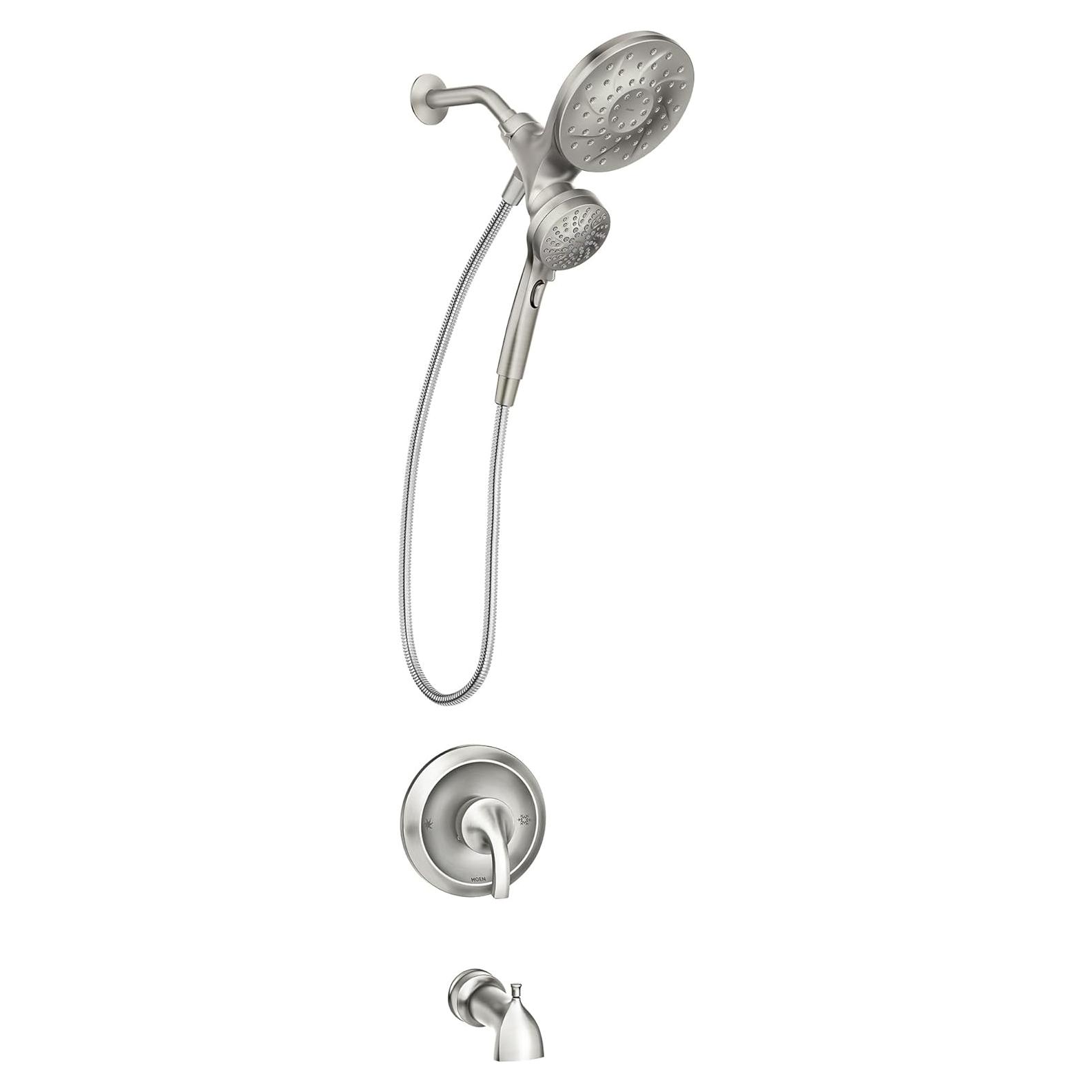 Ducha de Mano y Cabezal de Lluvia Moen 82304SRN Níquel Cepillado