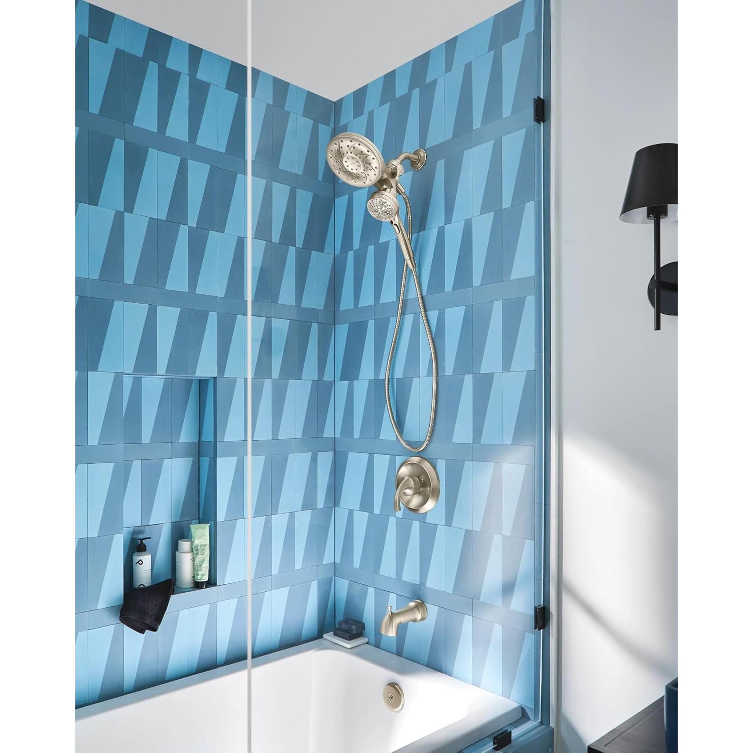 Ducha de Mano y Cabezal de Lluvia Moen 82304SRN Níquel Cepillado