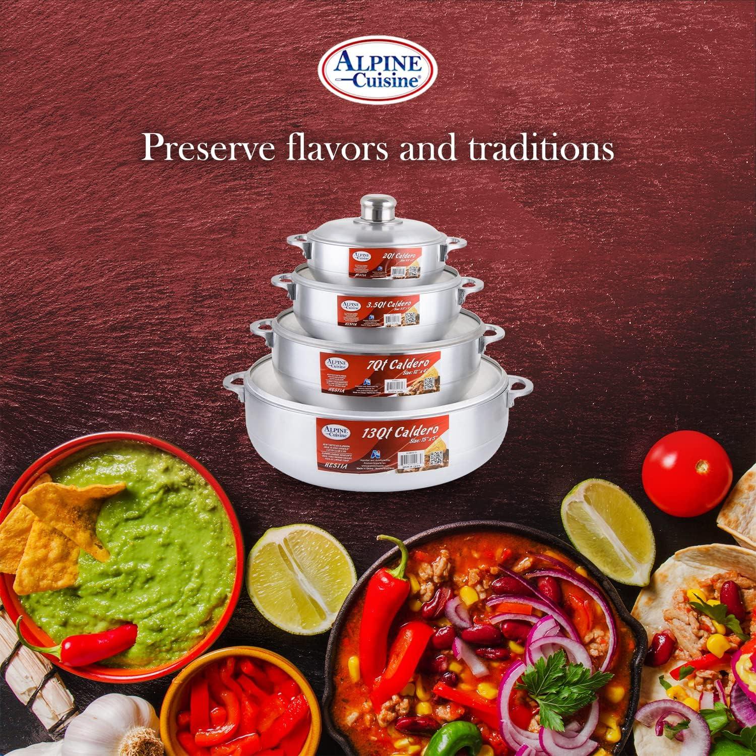 Juego de Calderos de Aluminio Alpine Cuisine 8 Piezas