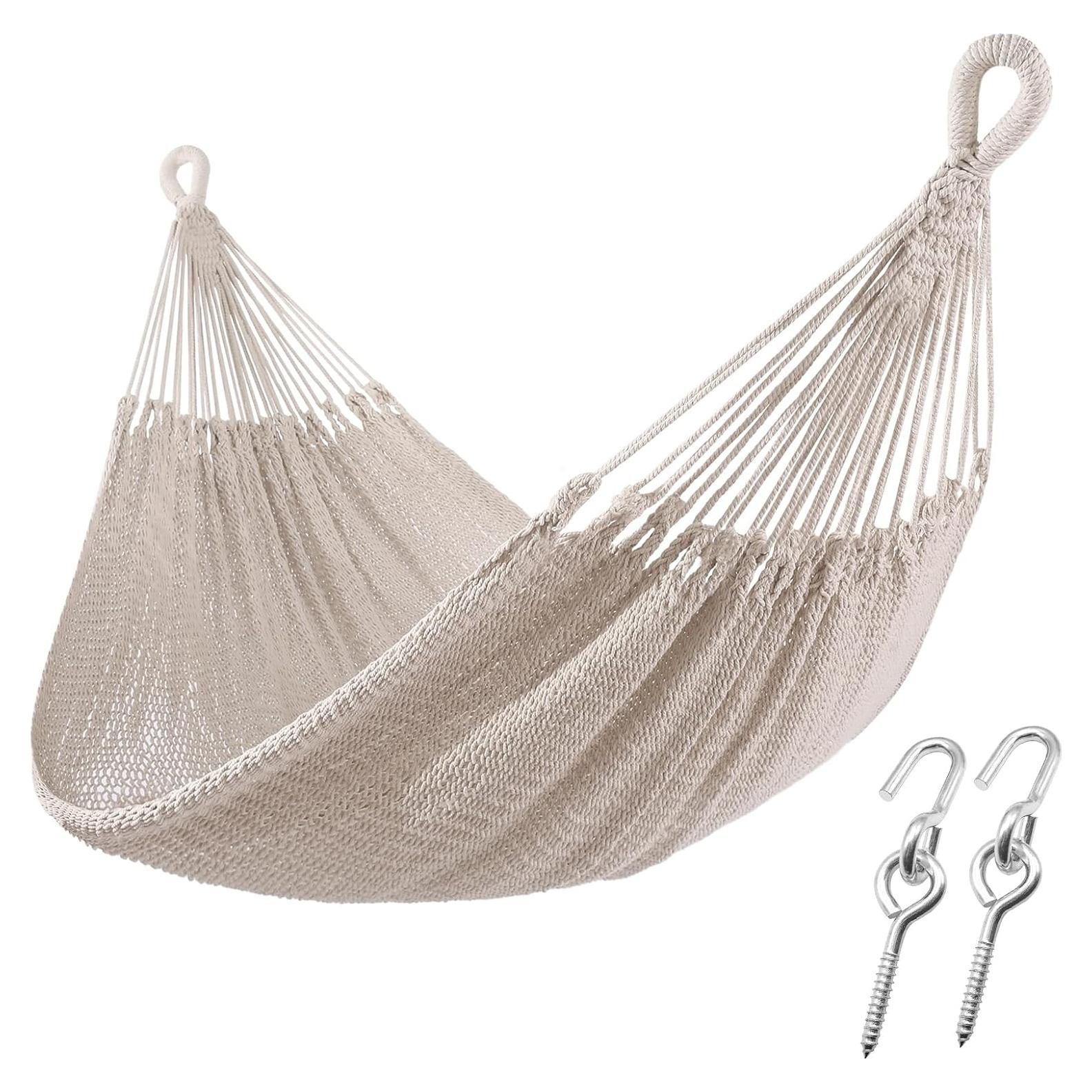 Hamaca Tejida a Mano ZEAN XXL para 2 Personas 250kg