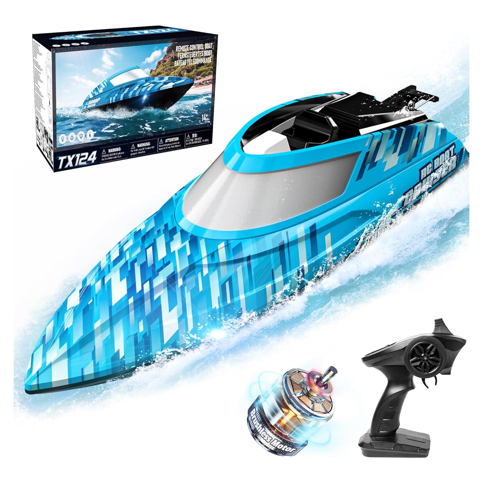 Barco RC BEZGAR TX124 40 cm 2000mAh 35+ KPH Azul