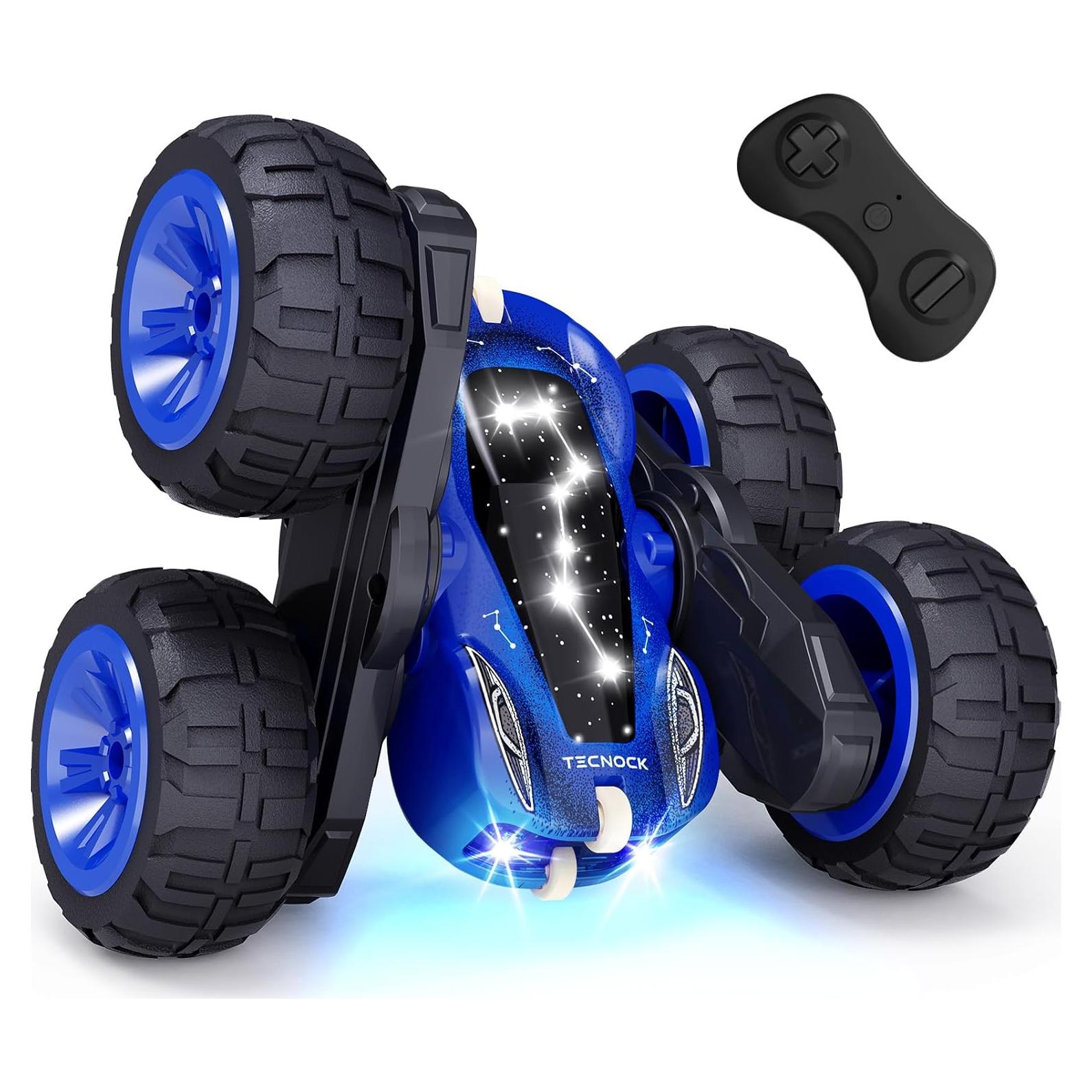 Coche RC Acrobático Tecnock 4WD USB-C 360° Azul Estelar