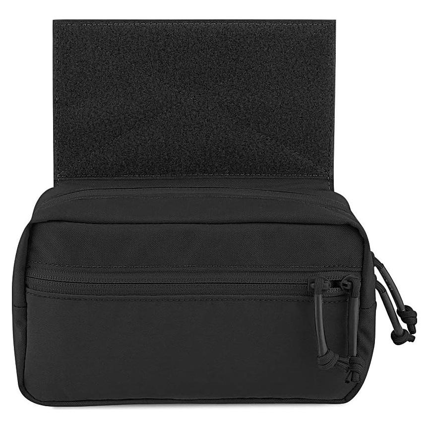 Bolsa Táctica KRYDEX Fanny Pack Negro con Panel de Gancho