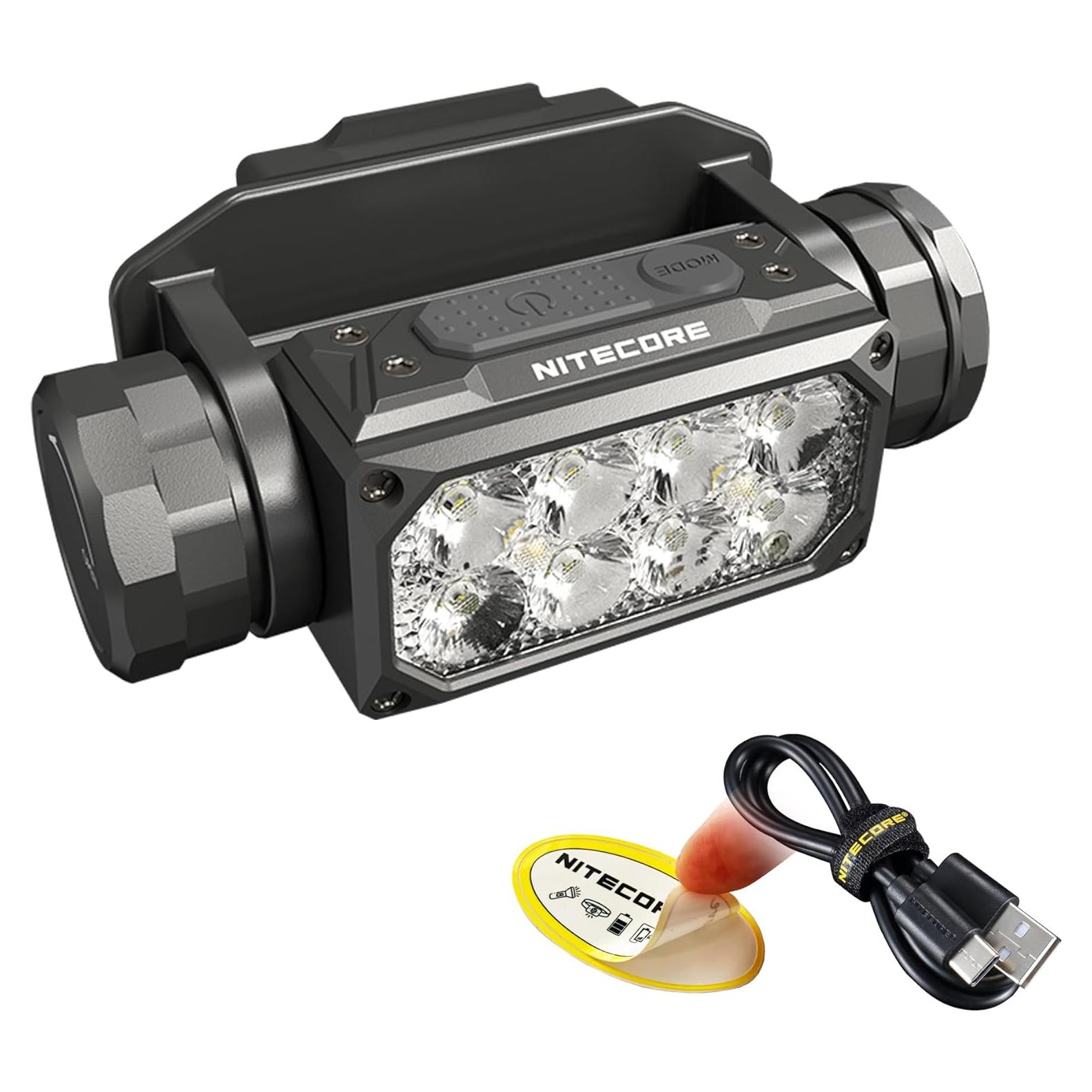 Luz Táctica para Casco Nitecore HC65M UHE 2000 Lúmenes