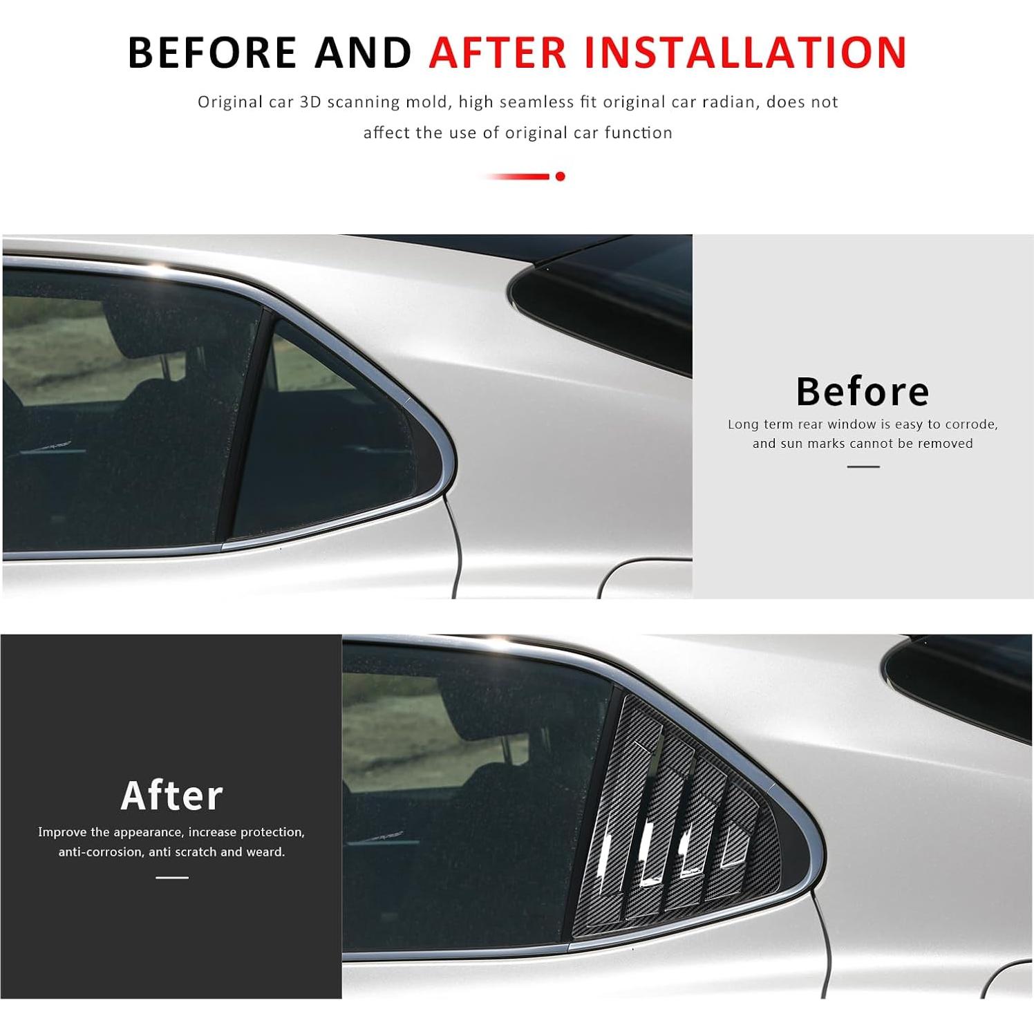 Persianas de Ventana Lateral Toyota Camry 2018-2024 DLOVEG Fibra de Carbono