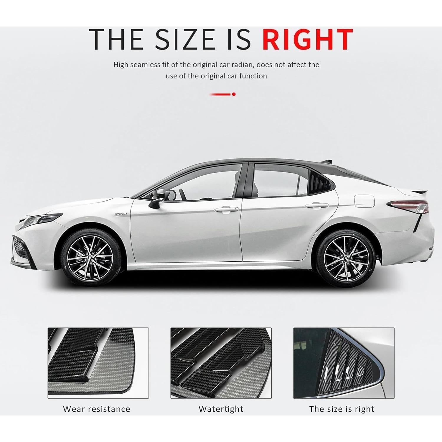 Persianas de Ventana Lateral Toyota Camry 2018-2024 DLOVEG Fibra de Carbono