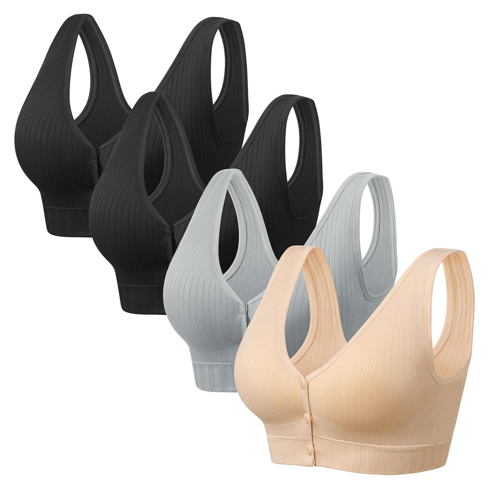 Sostén Sin Aros Angelhood Cierre Frontal Acolchado 4 Pzas