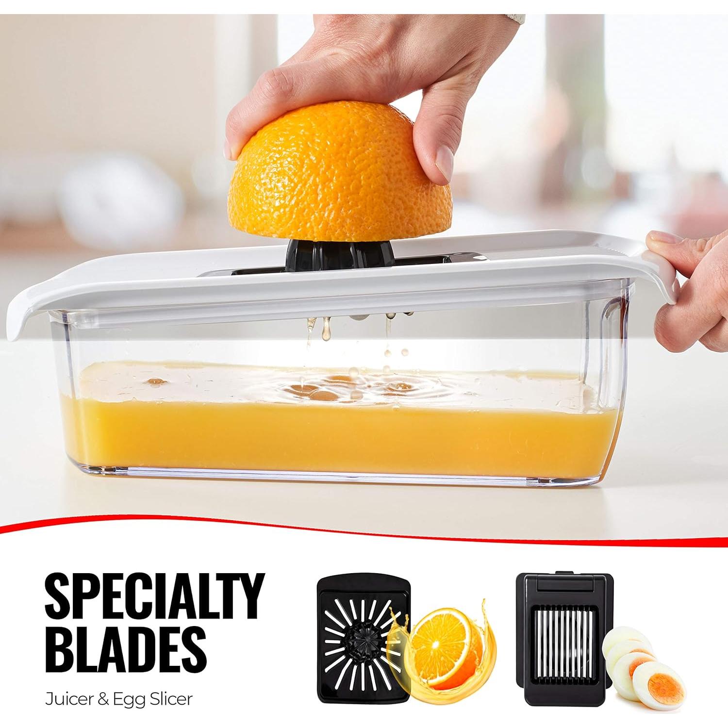 Mandolina Fullstar 11 en 1, Cortador de Verduras Blanco