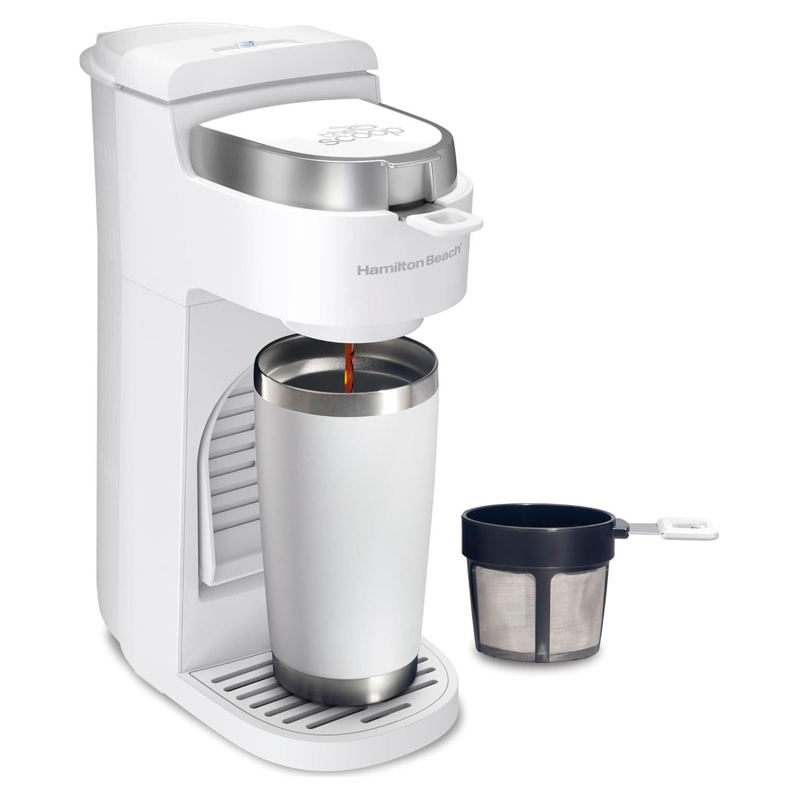 Cafetera Hamilton Beach The Scoop 1 Taza Blanca 236-414 ml