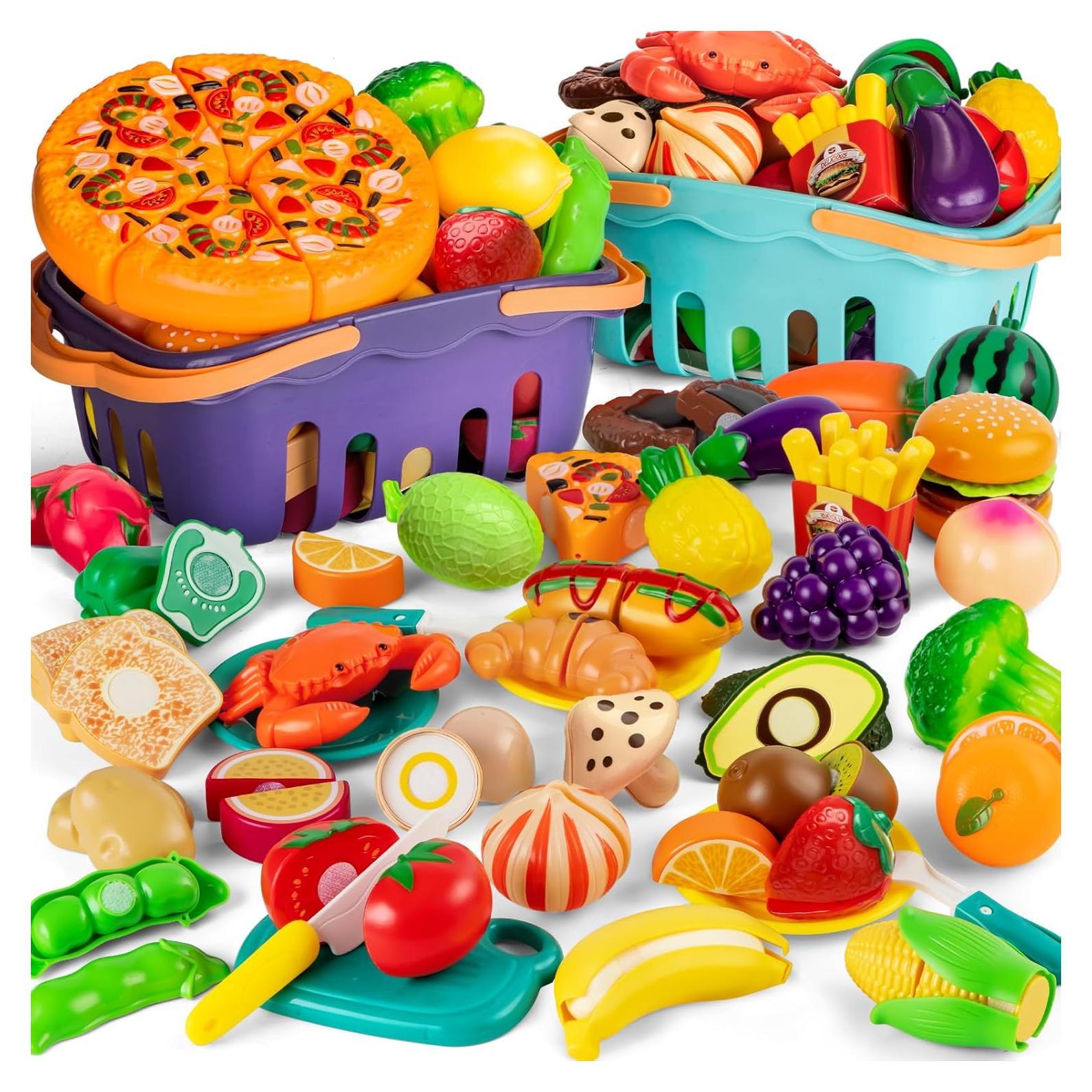 Juguete de Comida para Cortar MOEAWS 115 Piezas Educativo