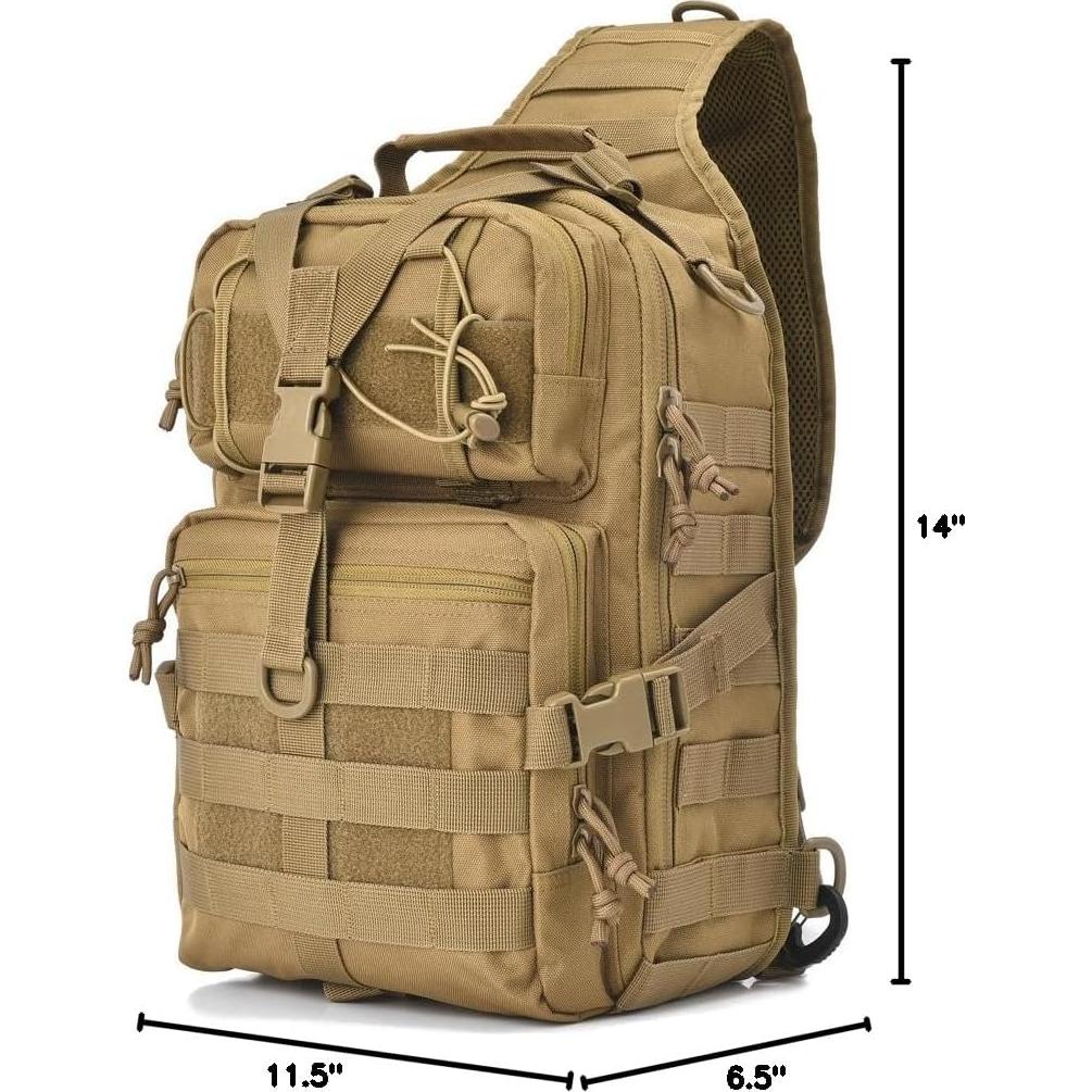 Bolsa de Bandolera Táctica Tan 35.56x29.21x16.51 cm