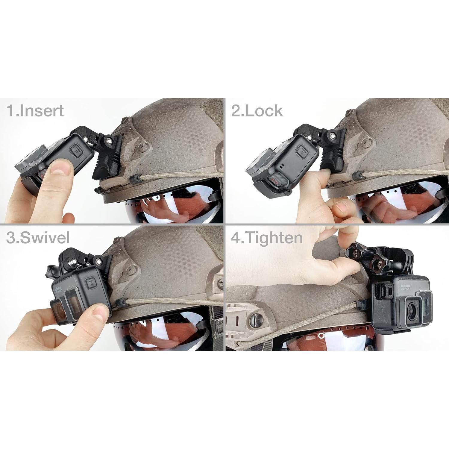 Soporte de Casco BrainExploder Ajustable para GoPro Hero