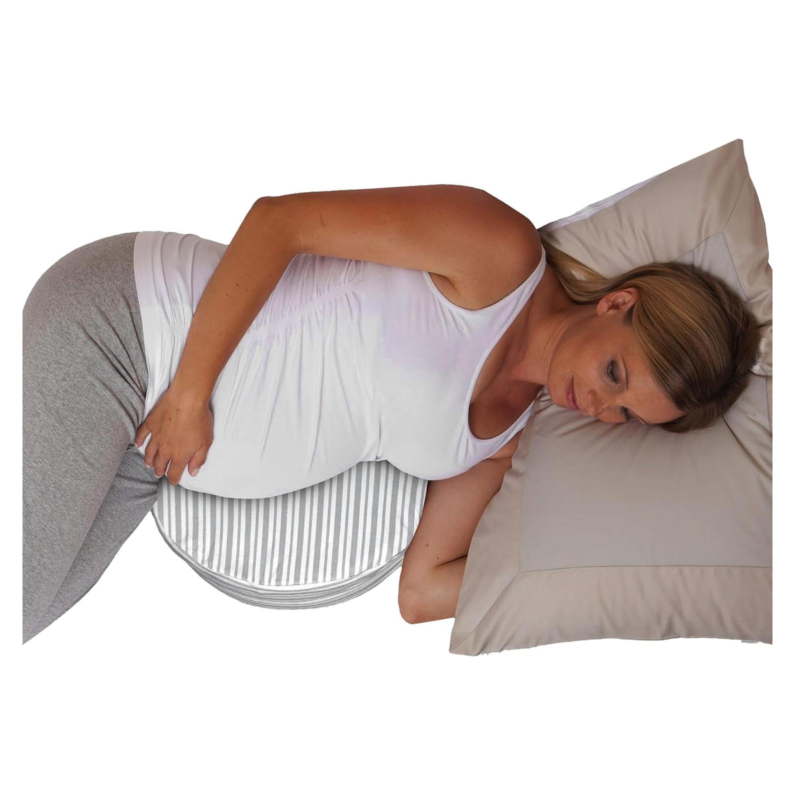 Almohada de Embarazo Boppy Wedge Gris, Soporte Compacto y Lavable