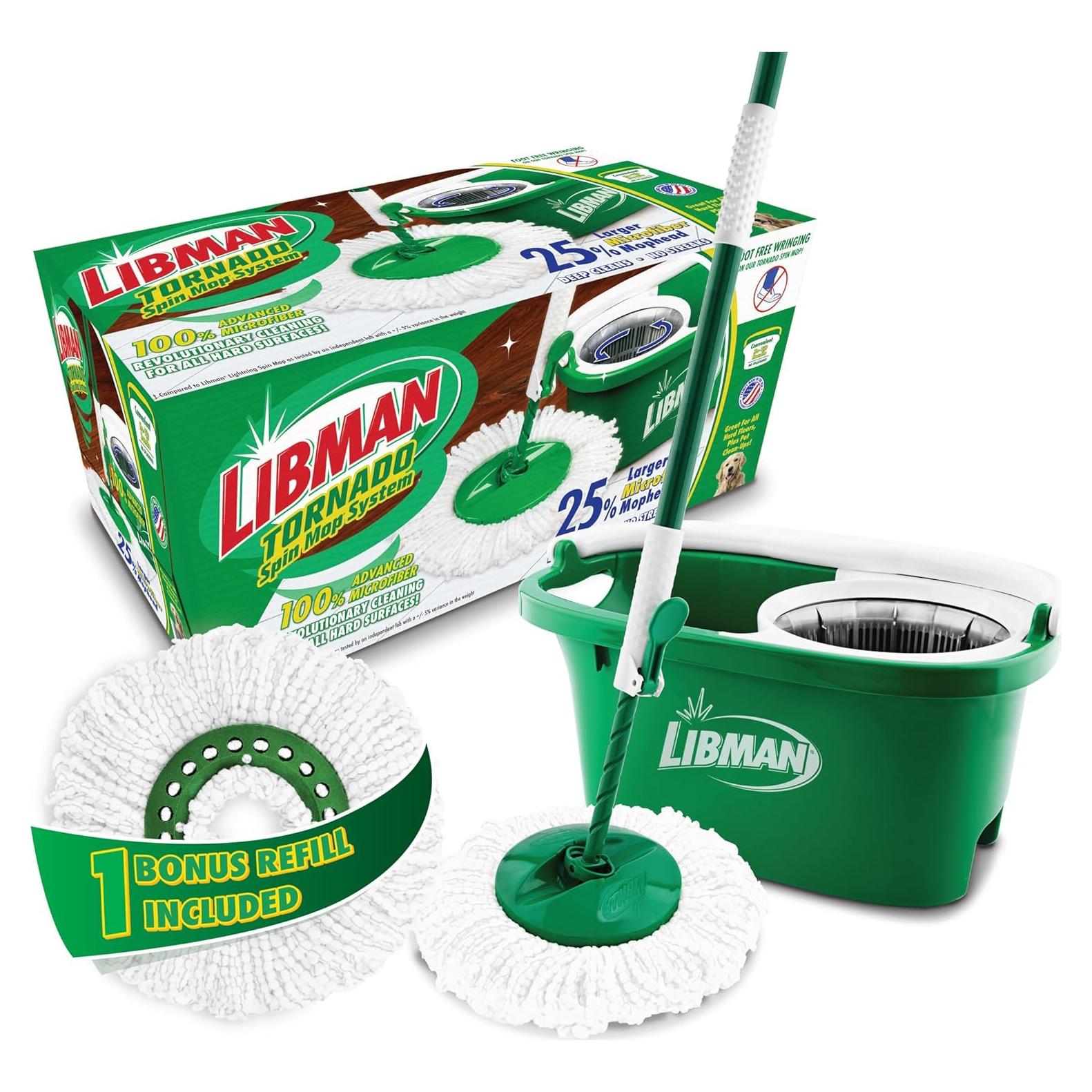 Trapeador Giratorio Libman Tornado con Cubo y 3 Recambios