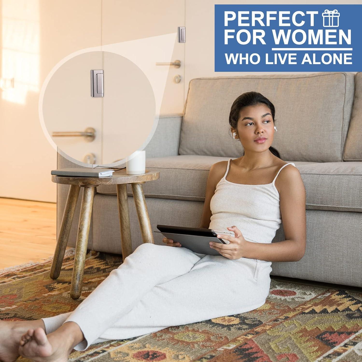 Cerraduras de Refuerzo Shimeyao para Puertas - 6 Piezas Plata