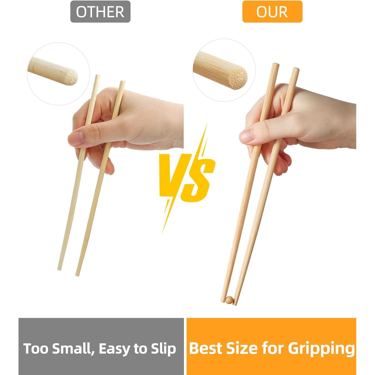 50 Pares de Palillos Desechables LOROTOCO 24.13 cm Alta Calidad