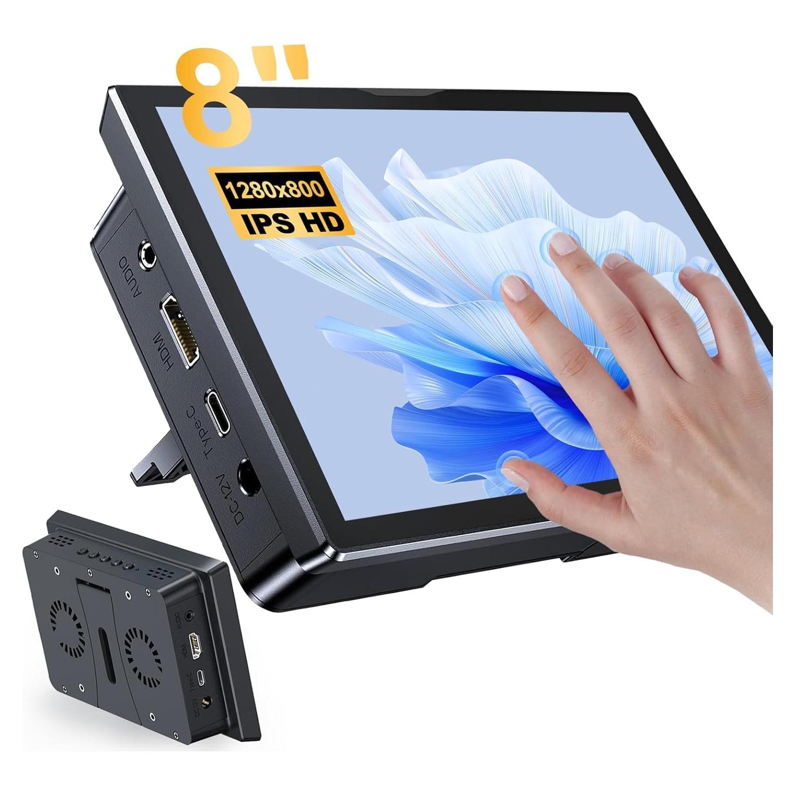 Monitor Táctil 8" Gallagher 1280x800 HDMI Portátil