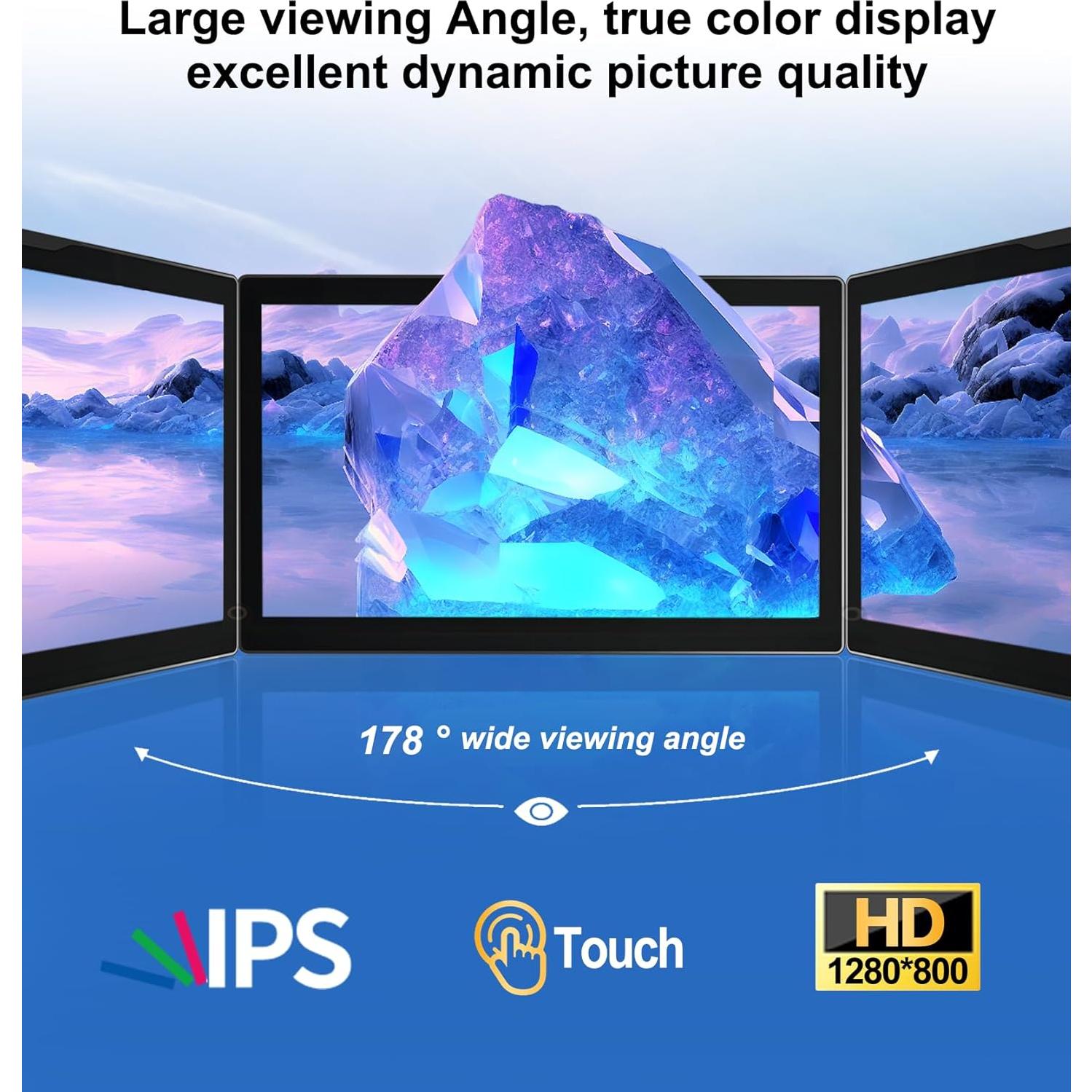 Monitor Táctil 8" Gallagher 1280x800 HDMI Portátil