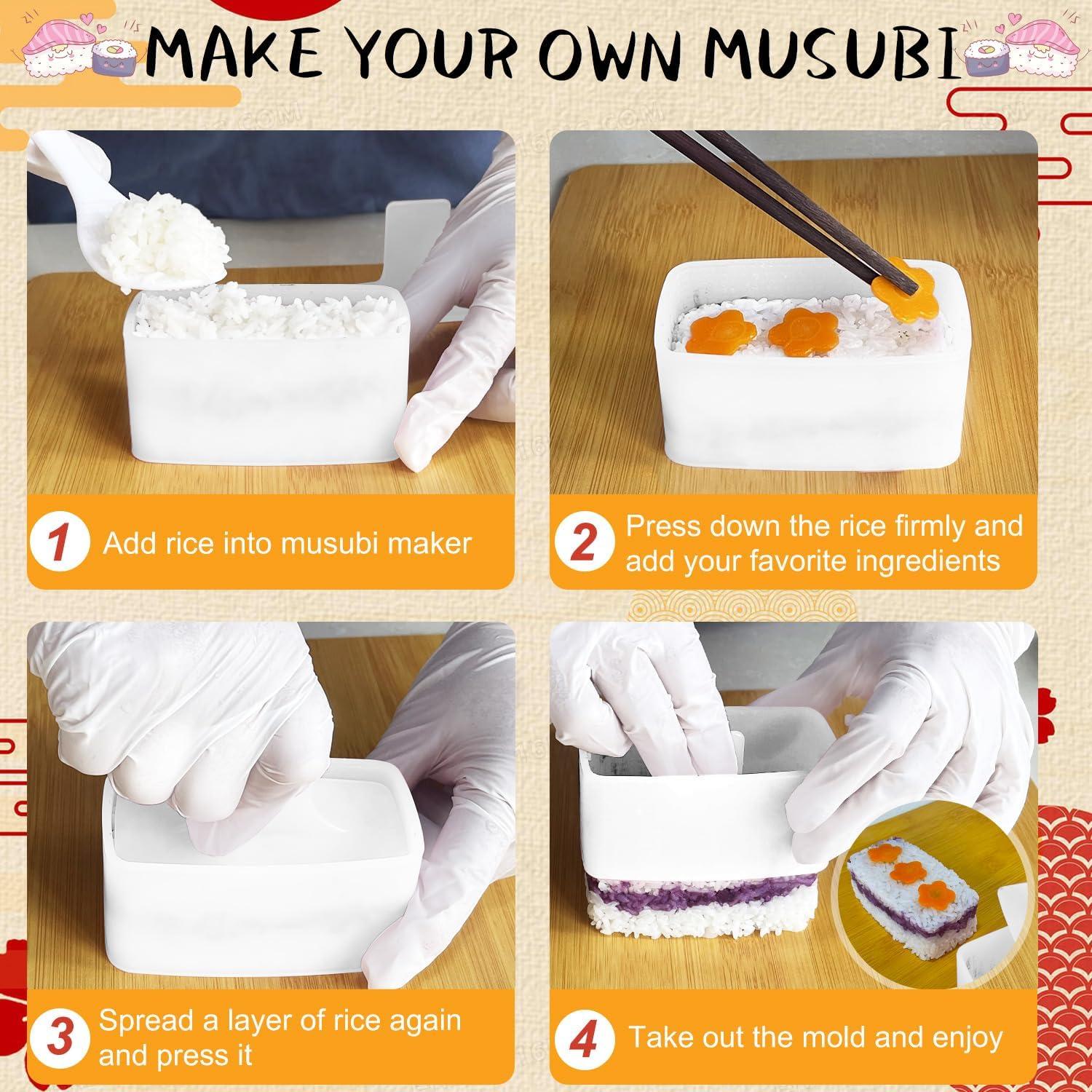 Paquete de 3 Moldes para Musubi TAORISH Antiadherentes