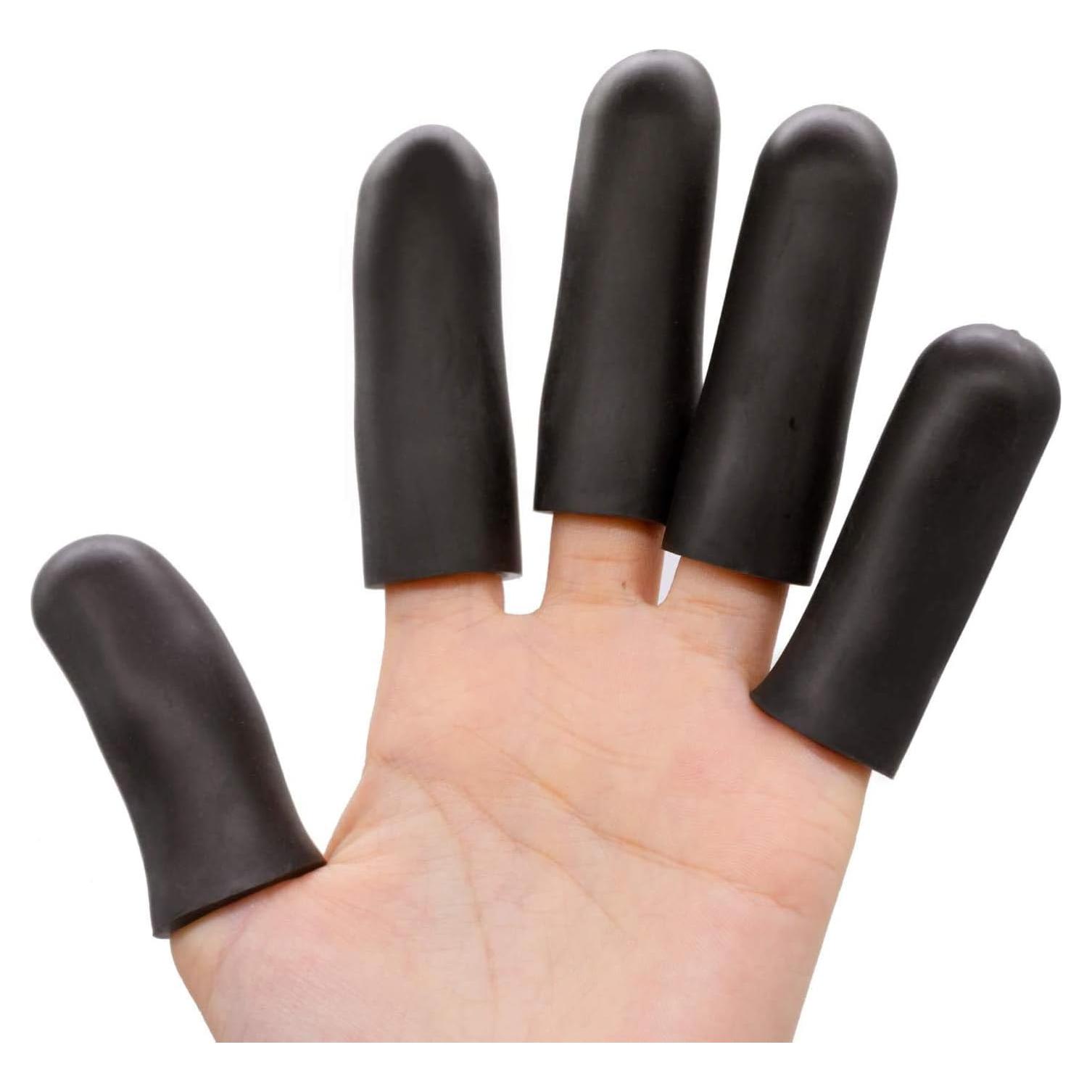 Protectores de Dedos Negros Povihome - Fundas Hidratantes 10 Unidades