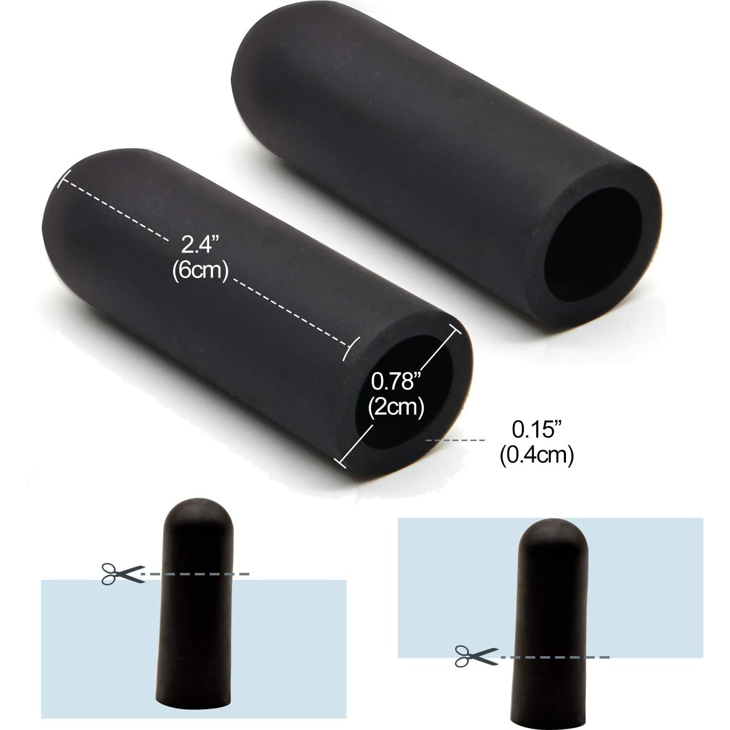 Protectores de Dedos Negros Povihome - Fundas Hidratantes 10 Unidades