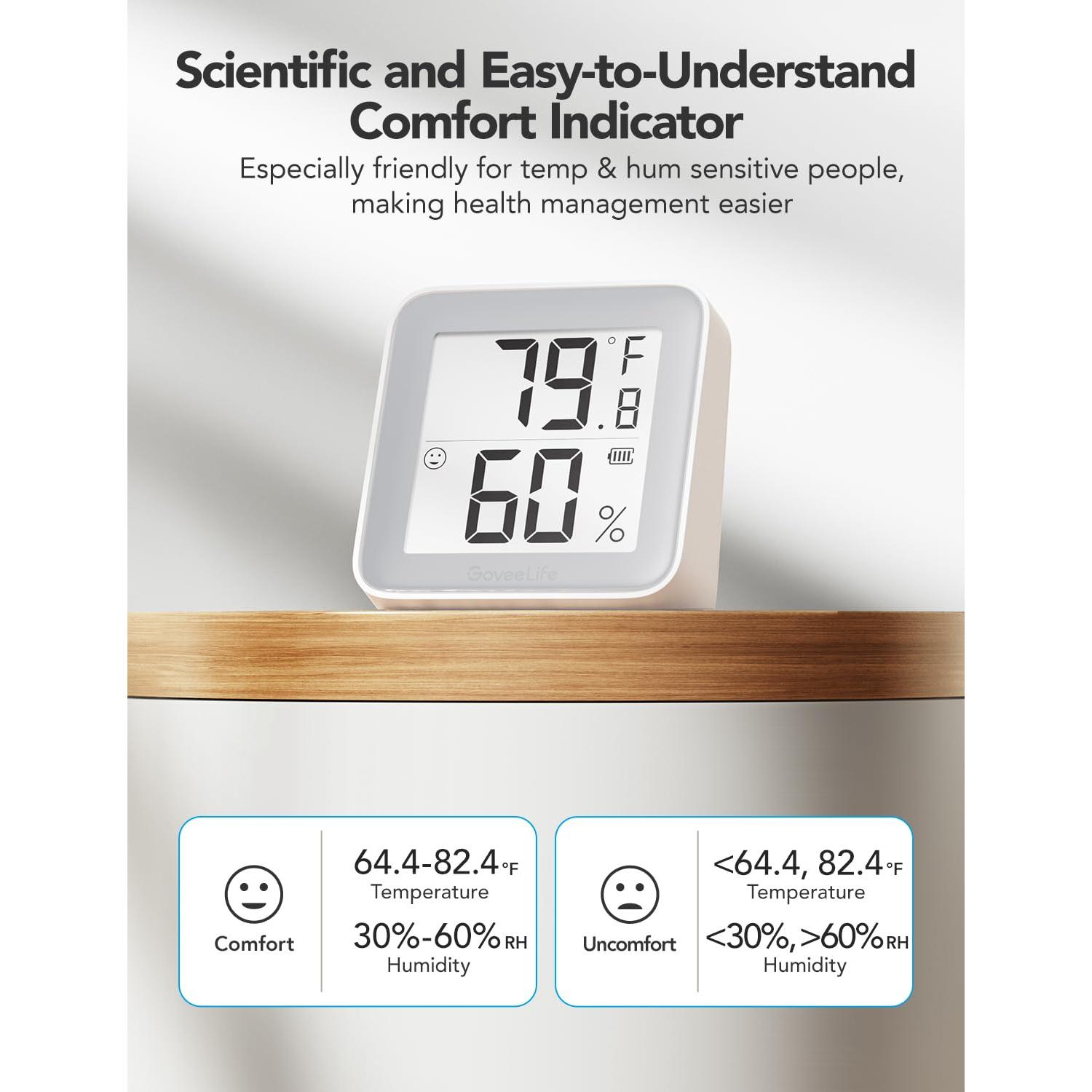 Termómetro e Higrómetro Bluetooth GoveeLife H5105, 2 Paquetes