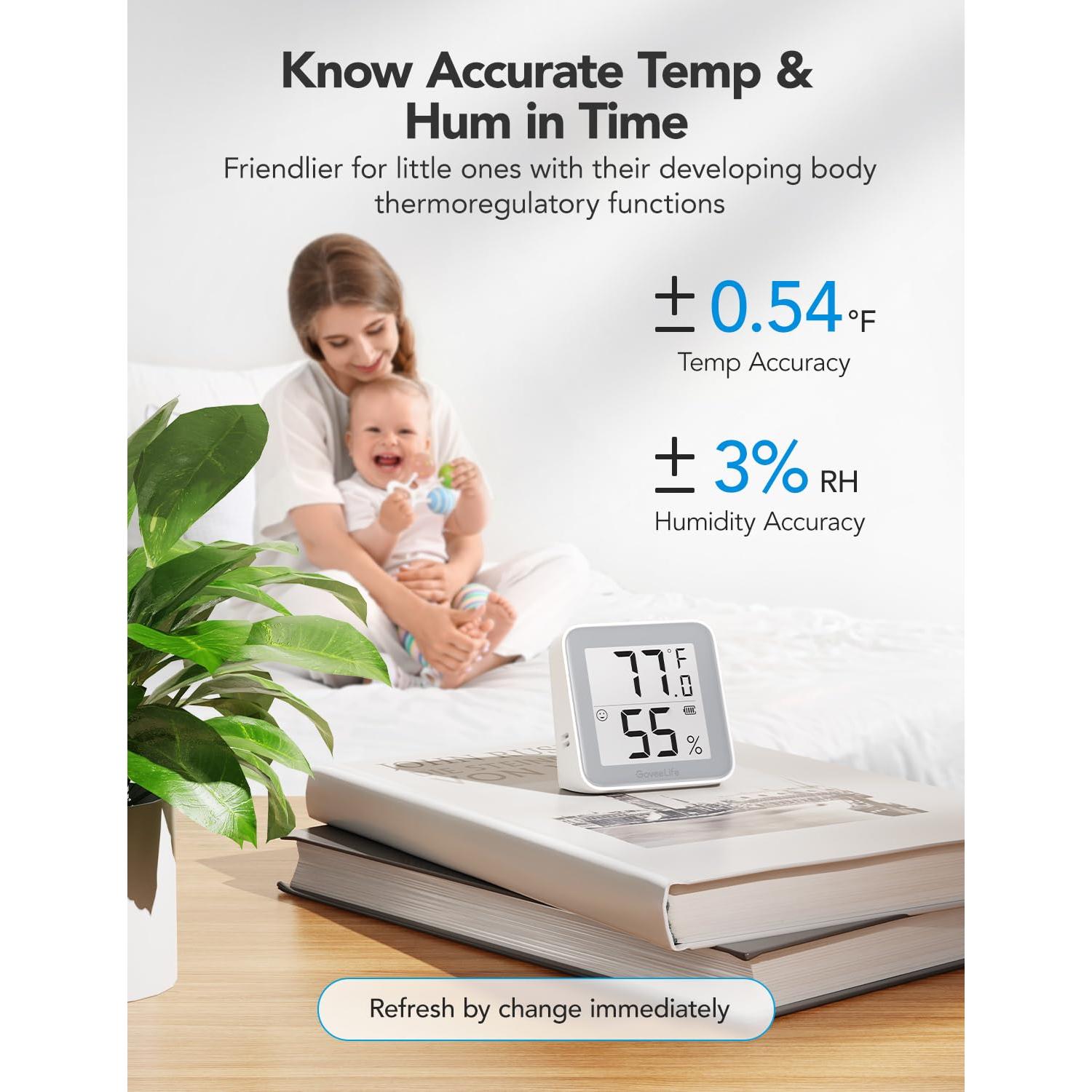 Termómetro e Higrómetro Bluetooth GoveeLife H5105, 2 Paquetes