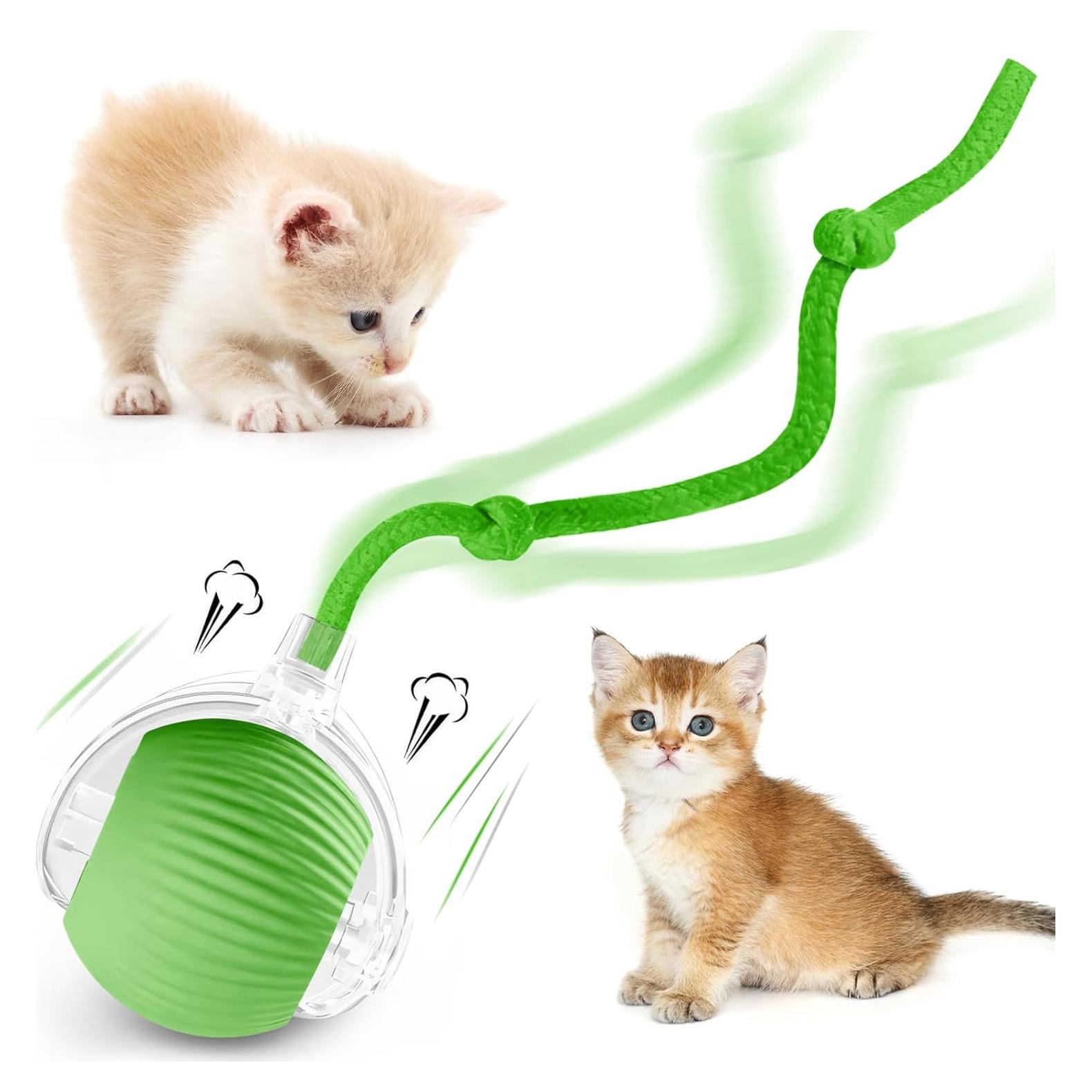 Bola Interactiva para Gatos Peppy Pet - Juguete Automático Verde