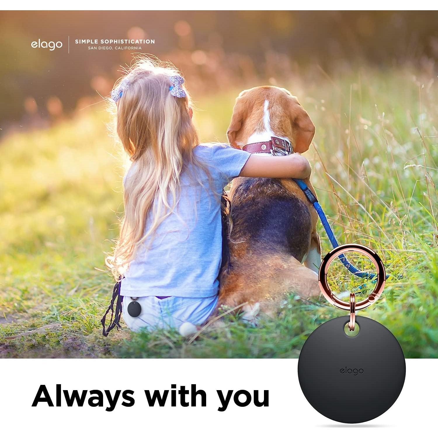 Funda Básica elago para AirTag - Silicona Grado Alimenticio, Negro