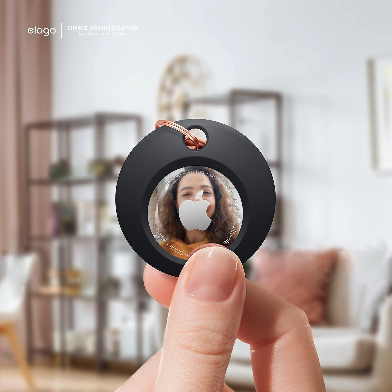 Funda Básica elago para AirTag - Silicona Grado Alimenticio, Negro