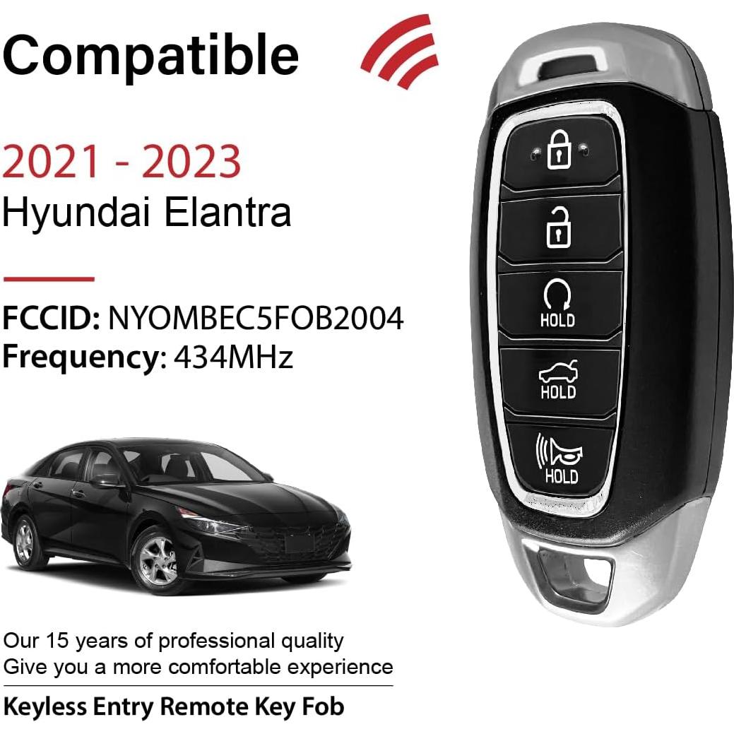 Control Remoto Llave Hyundai Elantra 2021-2023 5 Botones