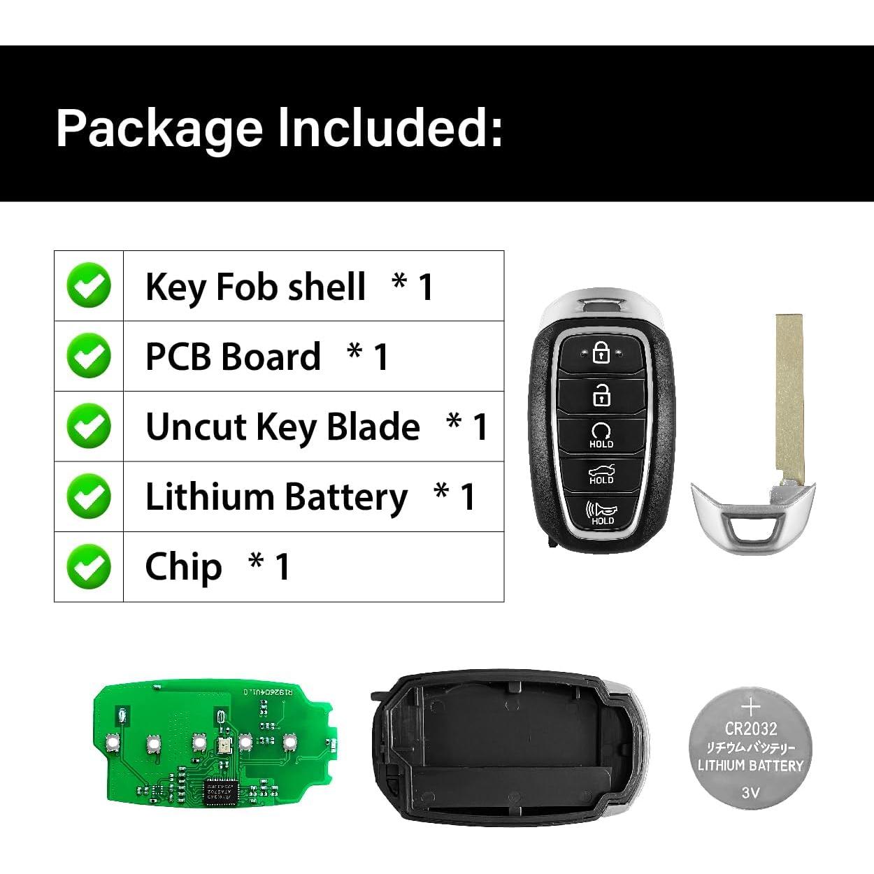 Control Remoto Llave Hyundai Elantra 2021-2023 5 Botones