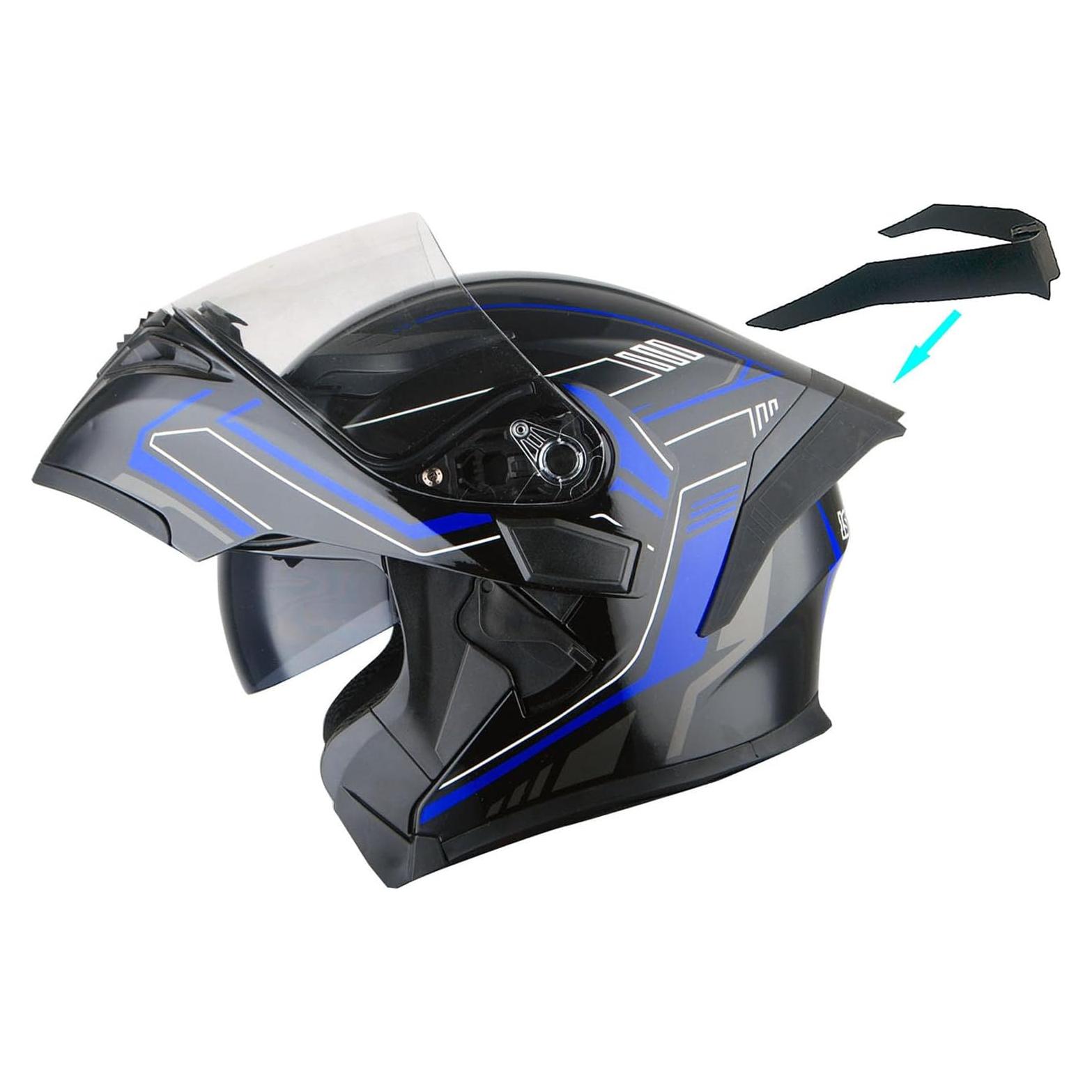 Casco Modular 1Storm HB89 Flecha Azul S 53-54 CM Doble Lente
