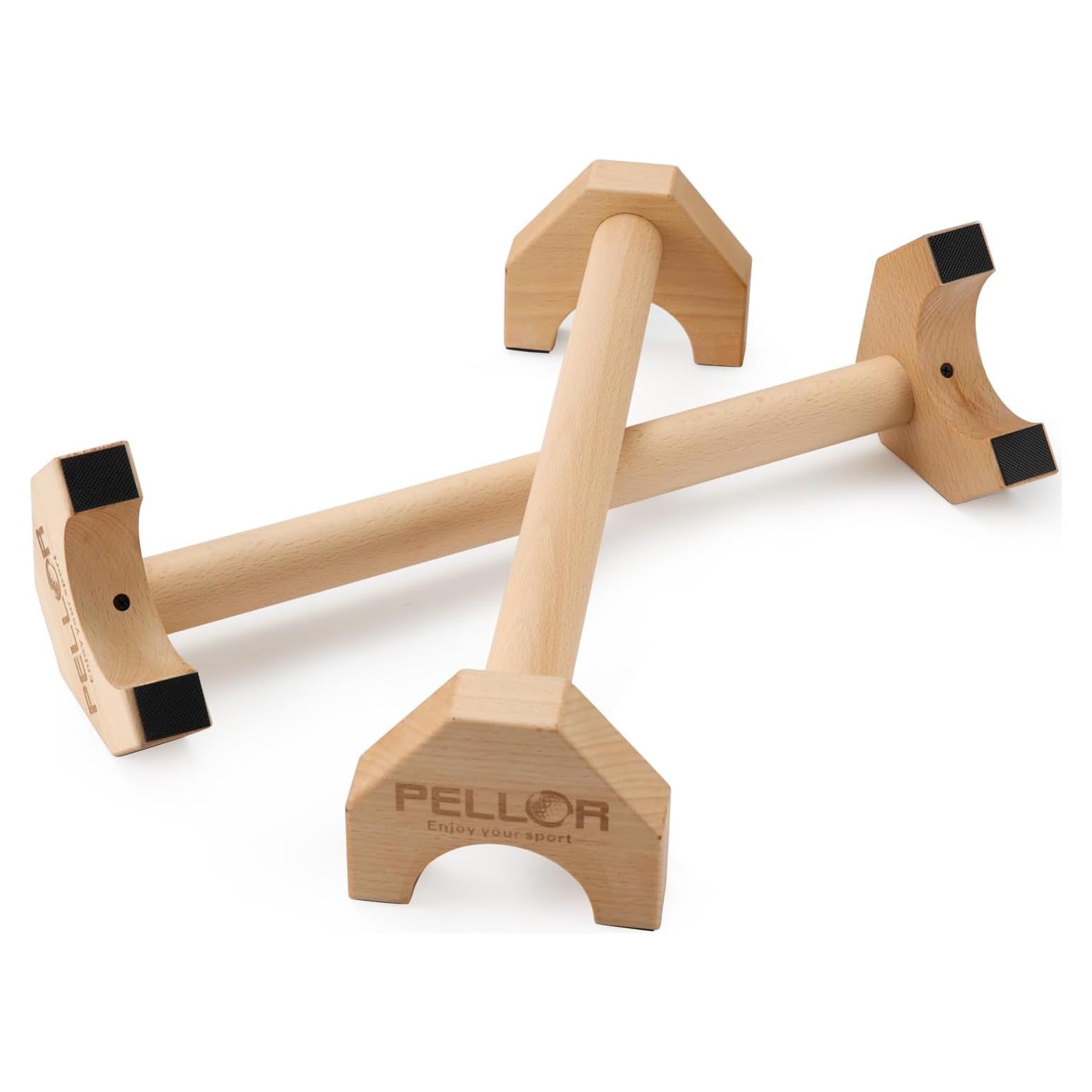 Soportes para Flexiones PELLOR de Madera 50cm Antideslizantes
