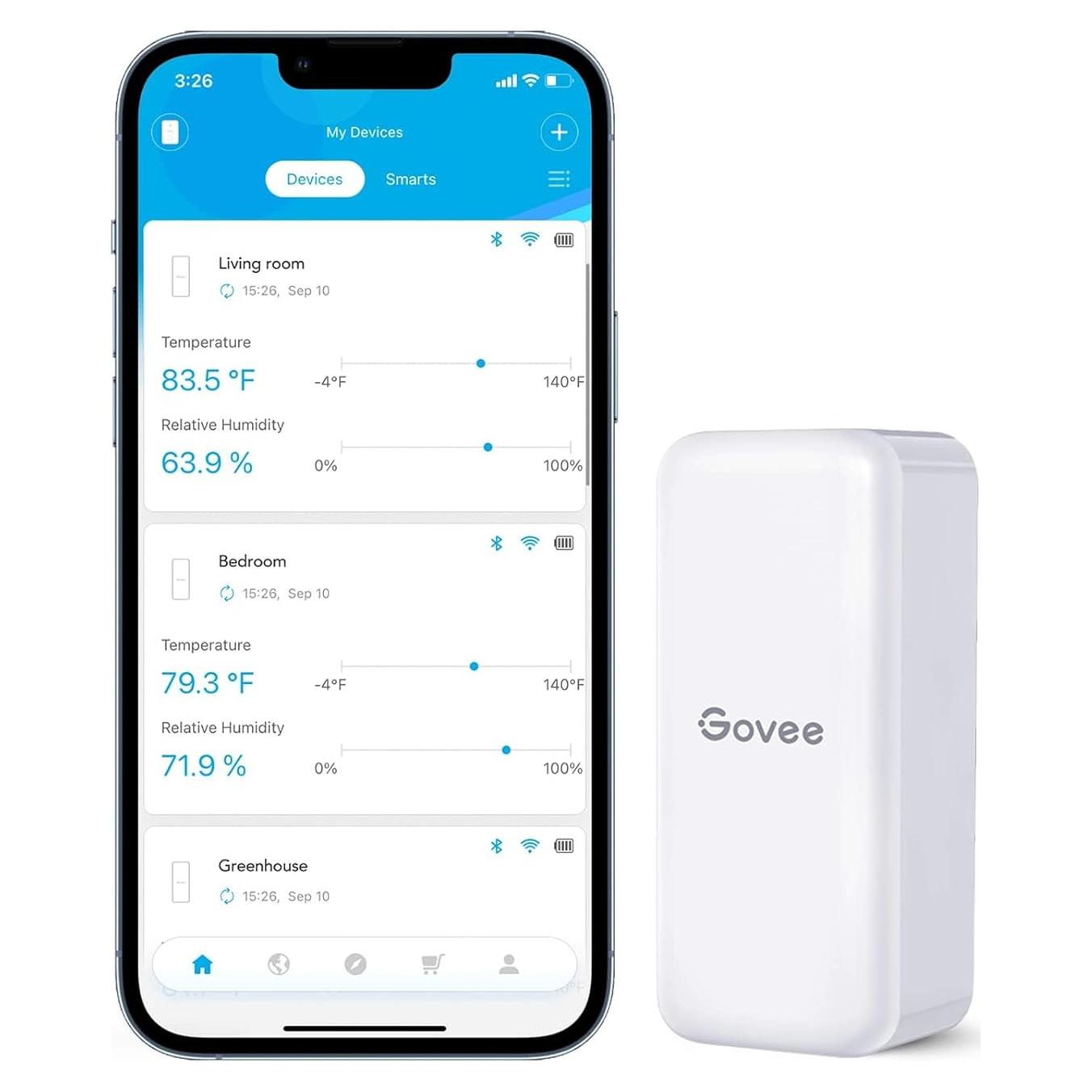 Higrómetro Termómetro Govee H5100 Bluetooth con Alerta APP