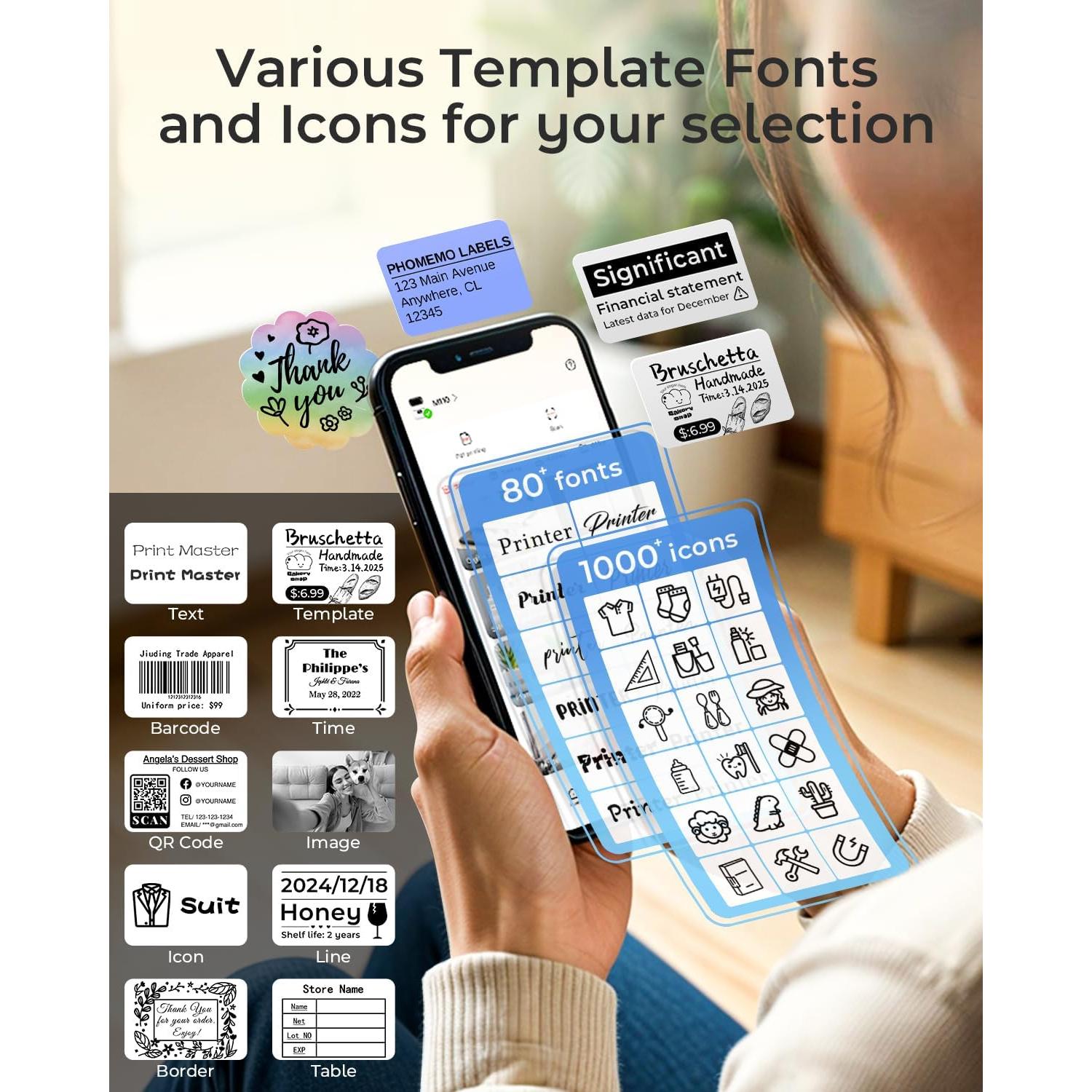 Impresora de Etiquetas Phomemo M110 Bluetooth Térmica Portátil