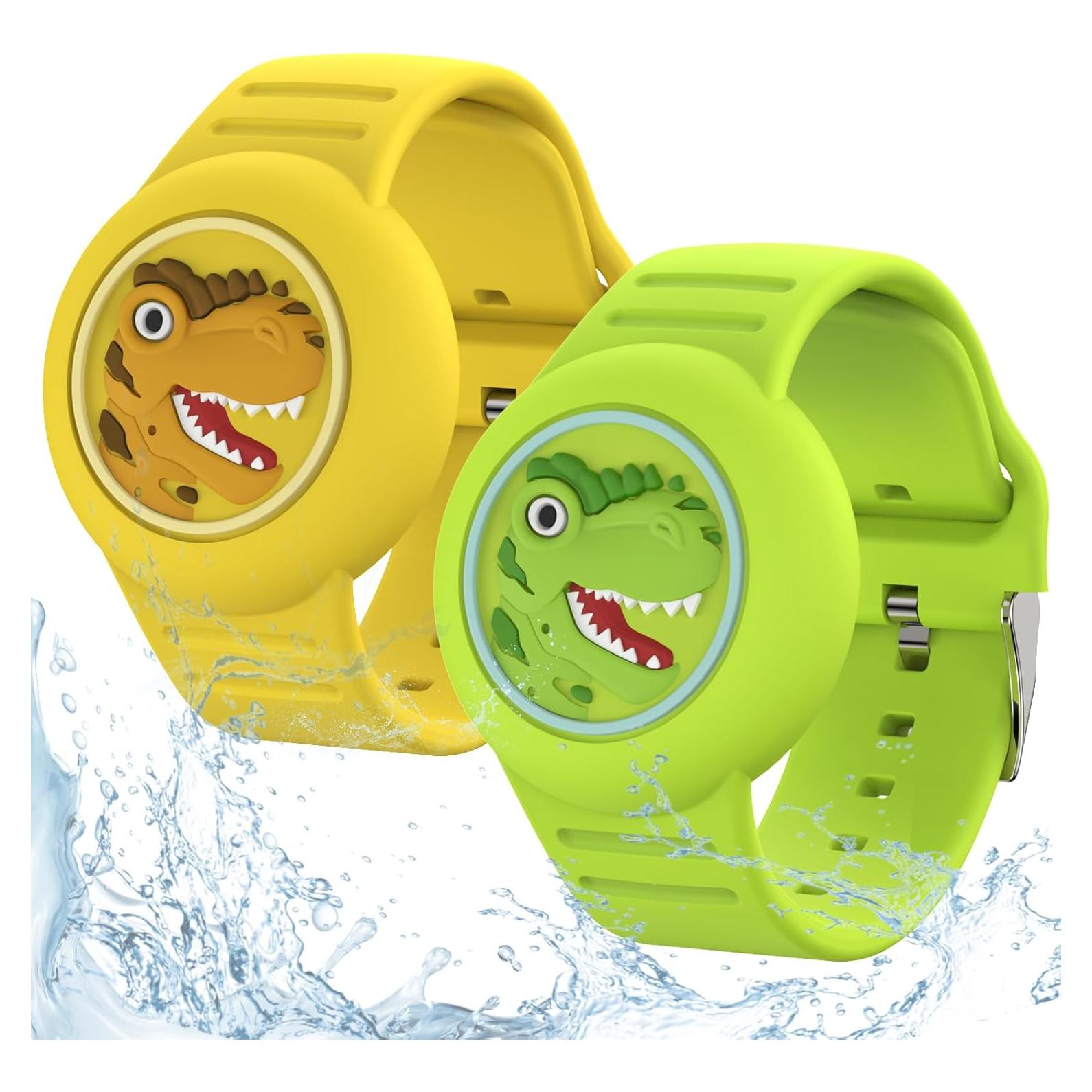 Pulseras Airtag Impermeables para Niños HLHGR - 2 Pcs Dinosaurios