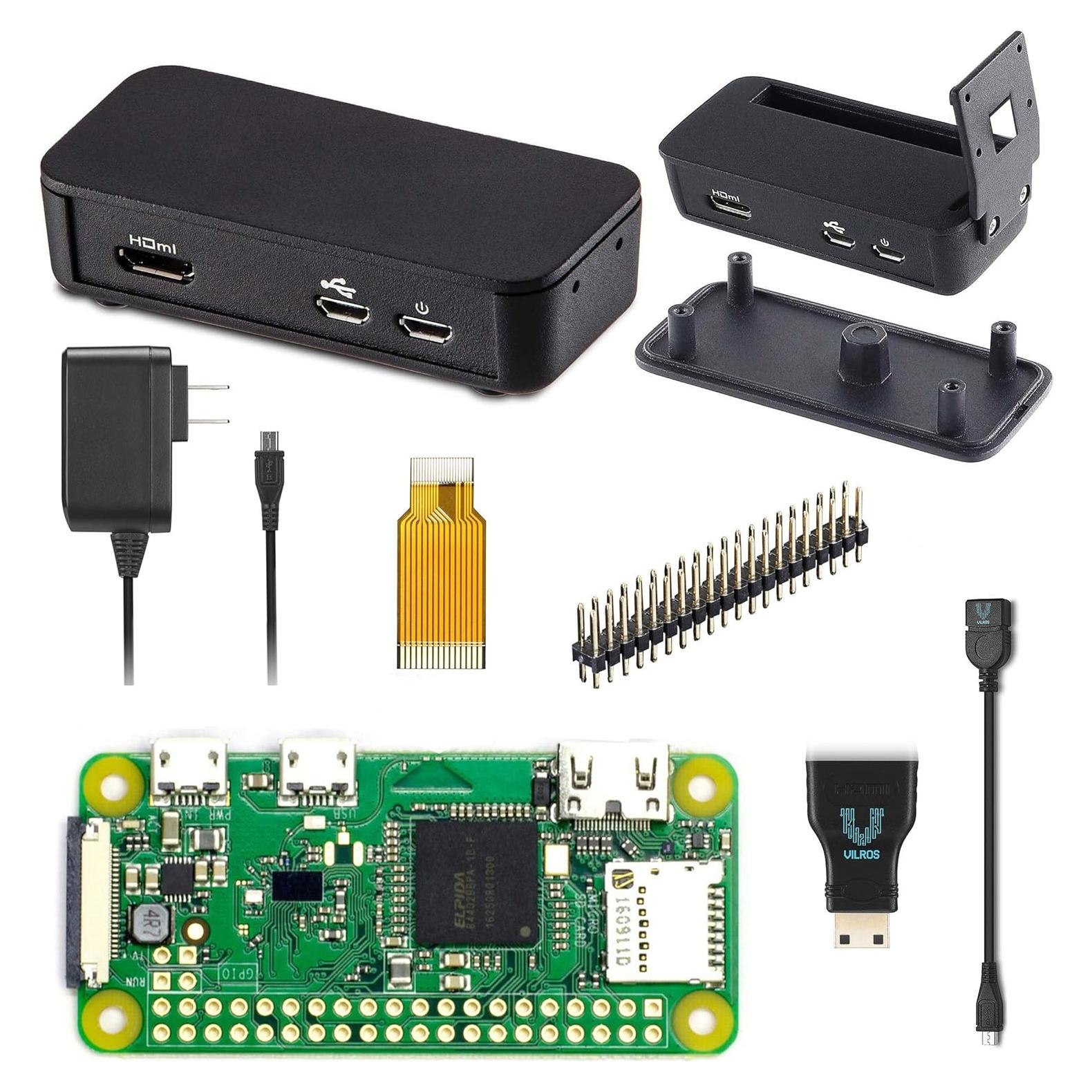 Kit de Inicio Raspberry Pi Zero W Vilros - Caja Negra 7 Piezas