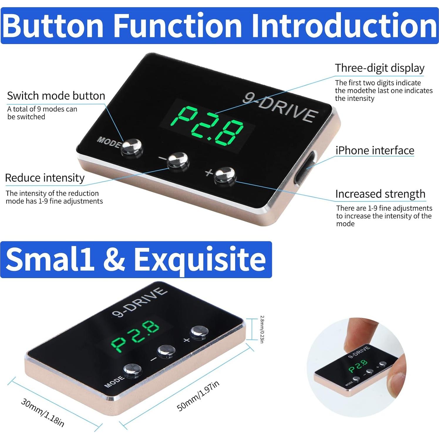 Controlador de Acelerador Electrónico YIBEICO 805 - 9 Modos