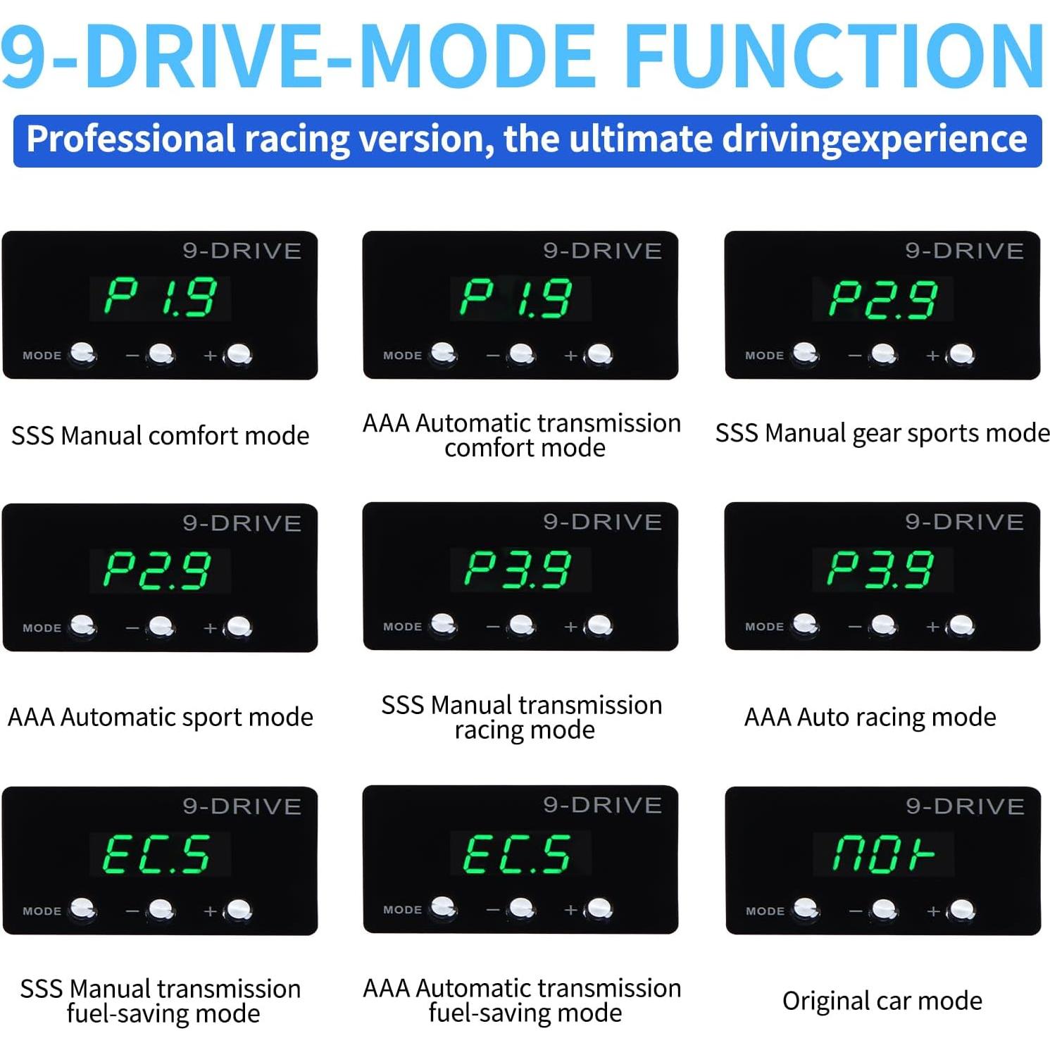 Controlador de Acelerador Electrónico YIBEICO 805 - 9 Modos