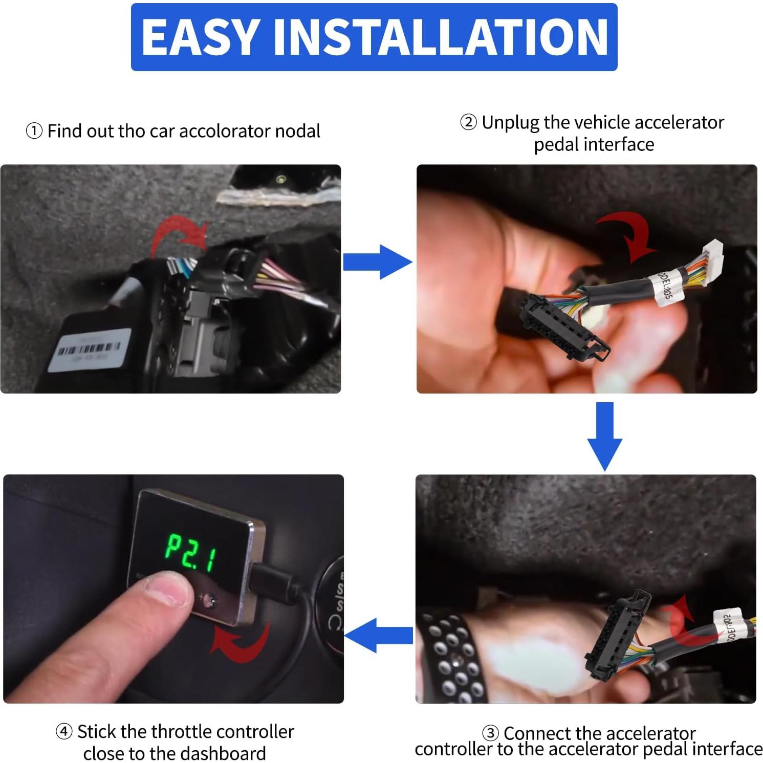Controlador de Acelerador Electrónico YIBEICO 805 - 9 Modos