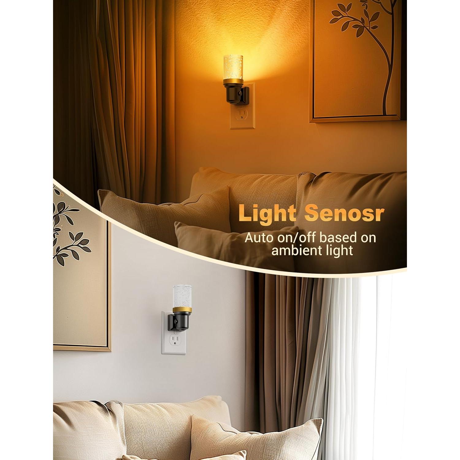 Luz Nocturna Regulable JandCase Ámbar LED 0-100LM Enchufable