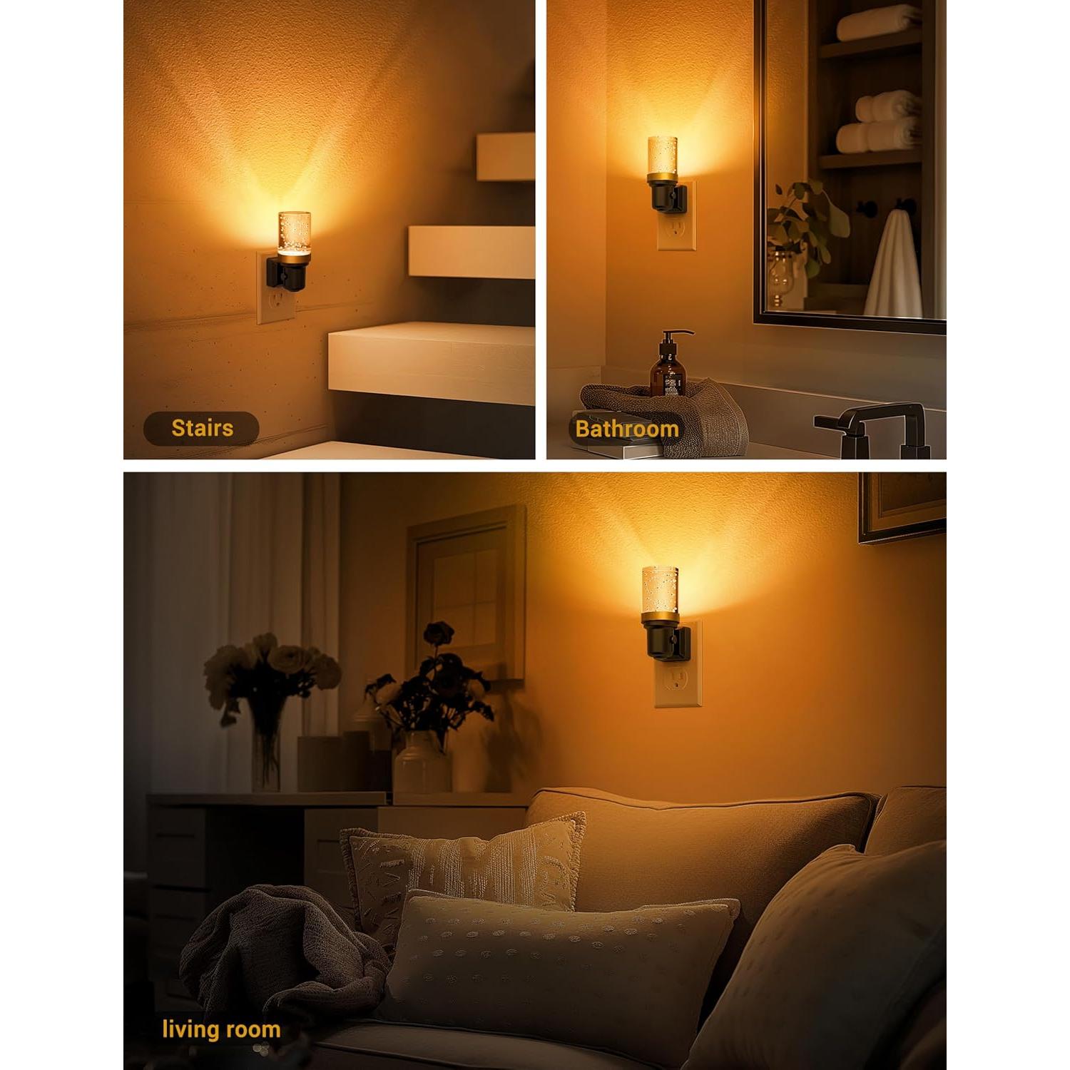 Luz Nocturna Regulable JandCase Ámbar LED 0-100LM Enchufable