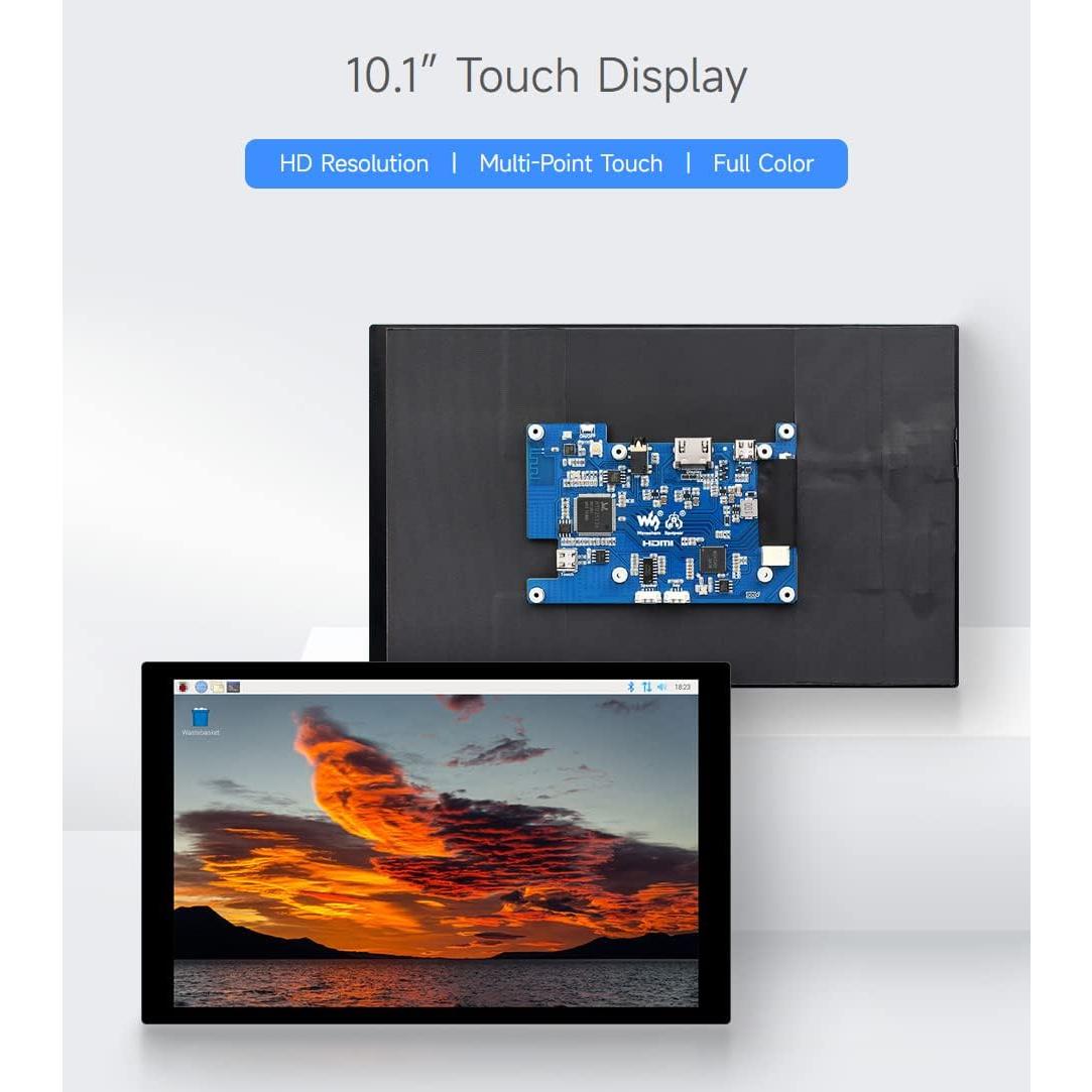 Pantalla LCD Táctil Capacitiva Waveshare 10.1" 1280x800 HDMI