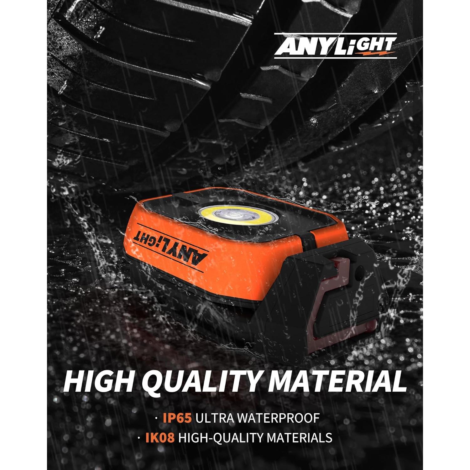 Luz de Trabajo Recargable Anylight 1200LM IP65 4 Modos