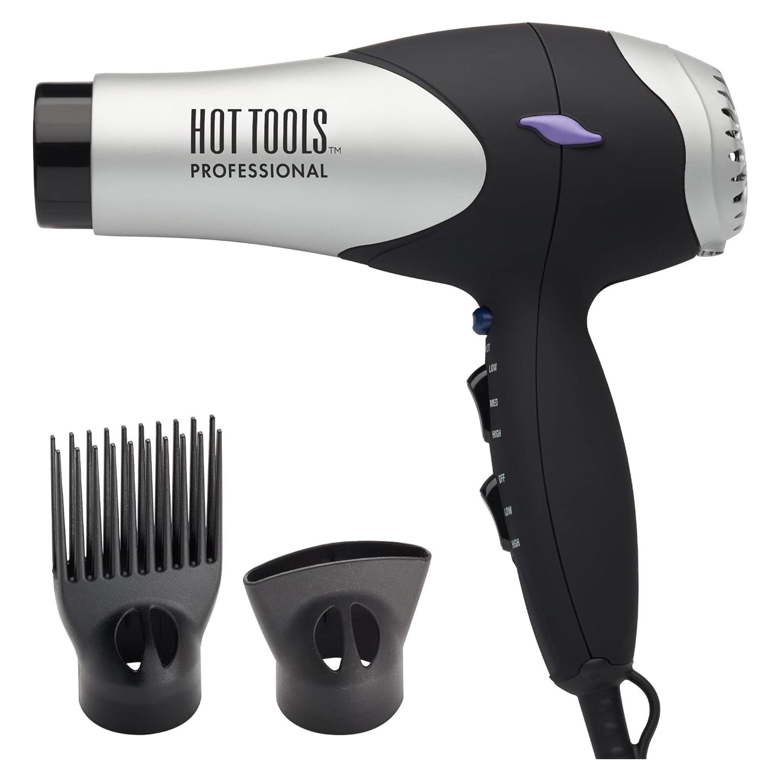 Secador de Pelo Turbo Estilizador Hot Tools 1875W Plata/Negro